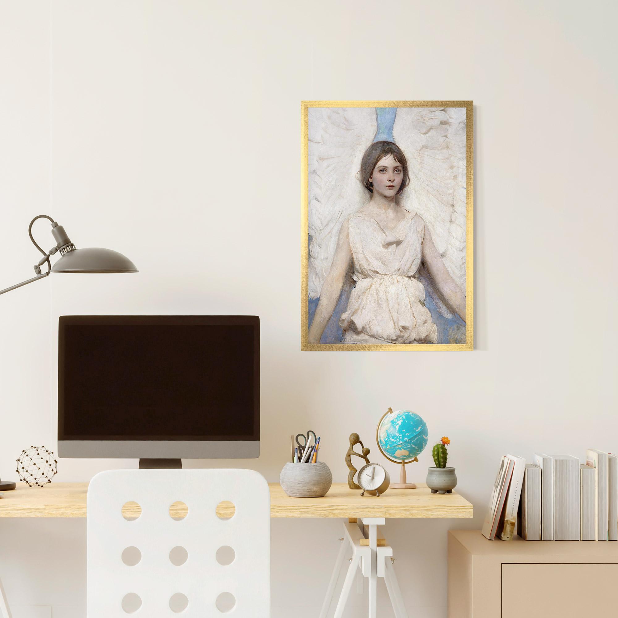 Gerahmte Poster Pretty Angel Painting mockup 6