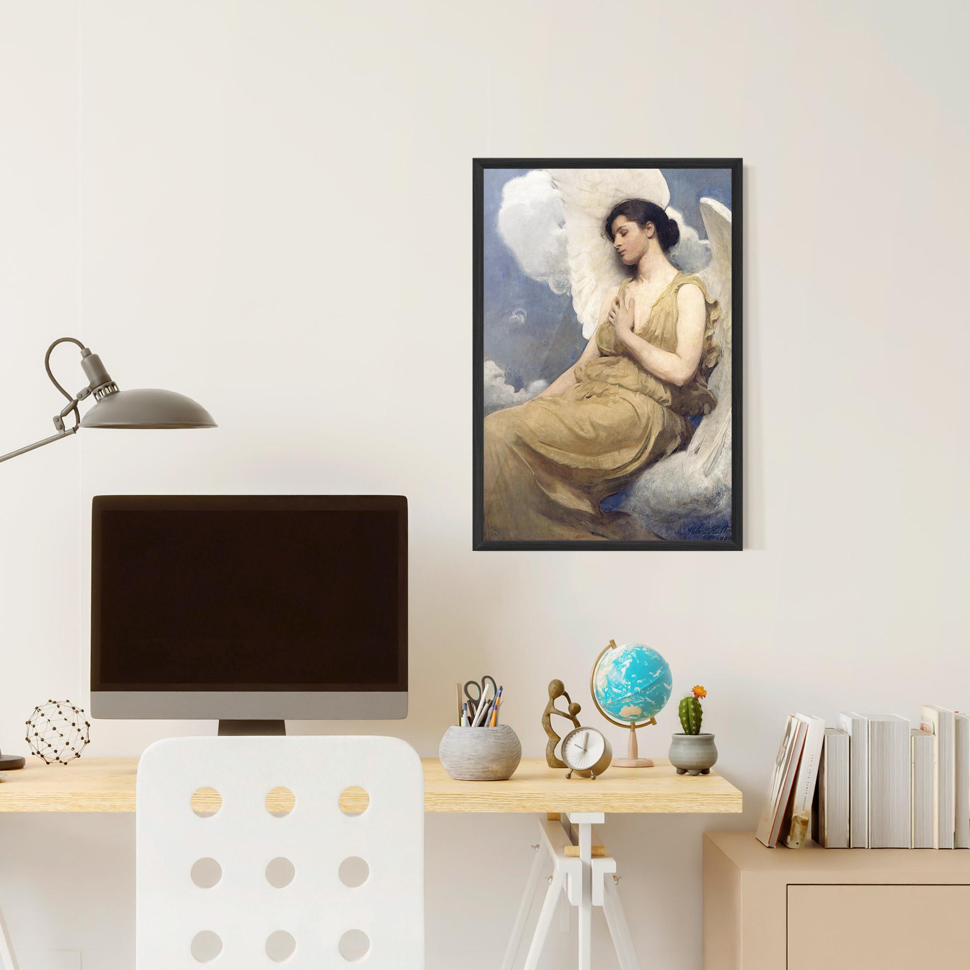 Gerahmte Poster Angel Woman Painting mockup 6