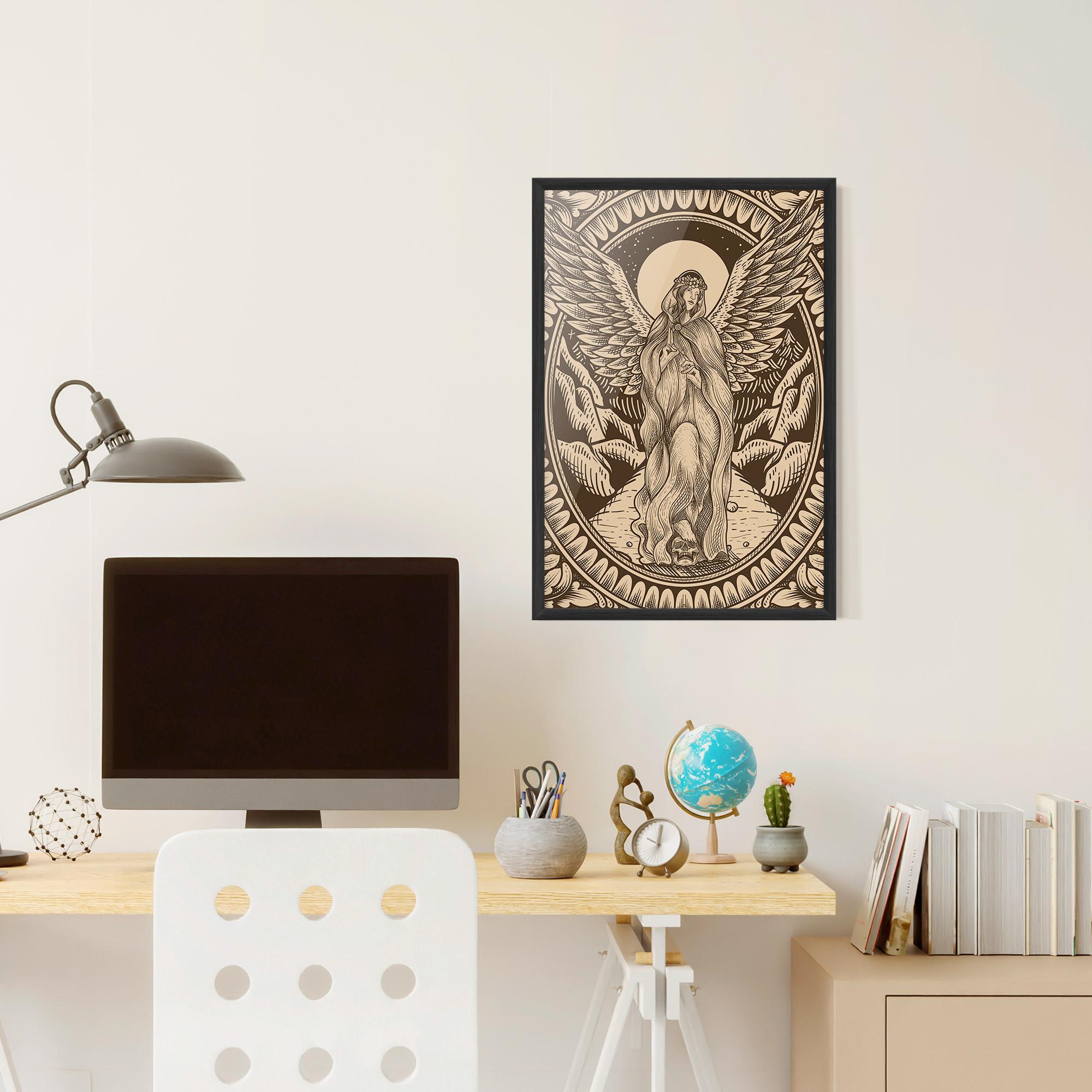 Gerahmte Poster Cream Angel mockup 6