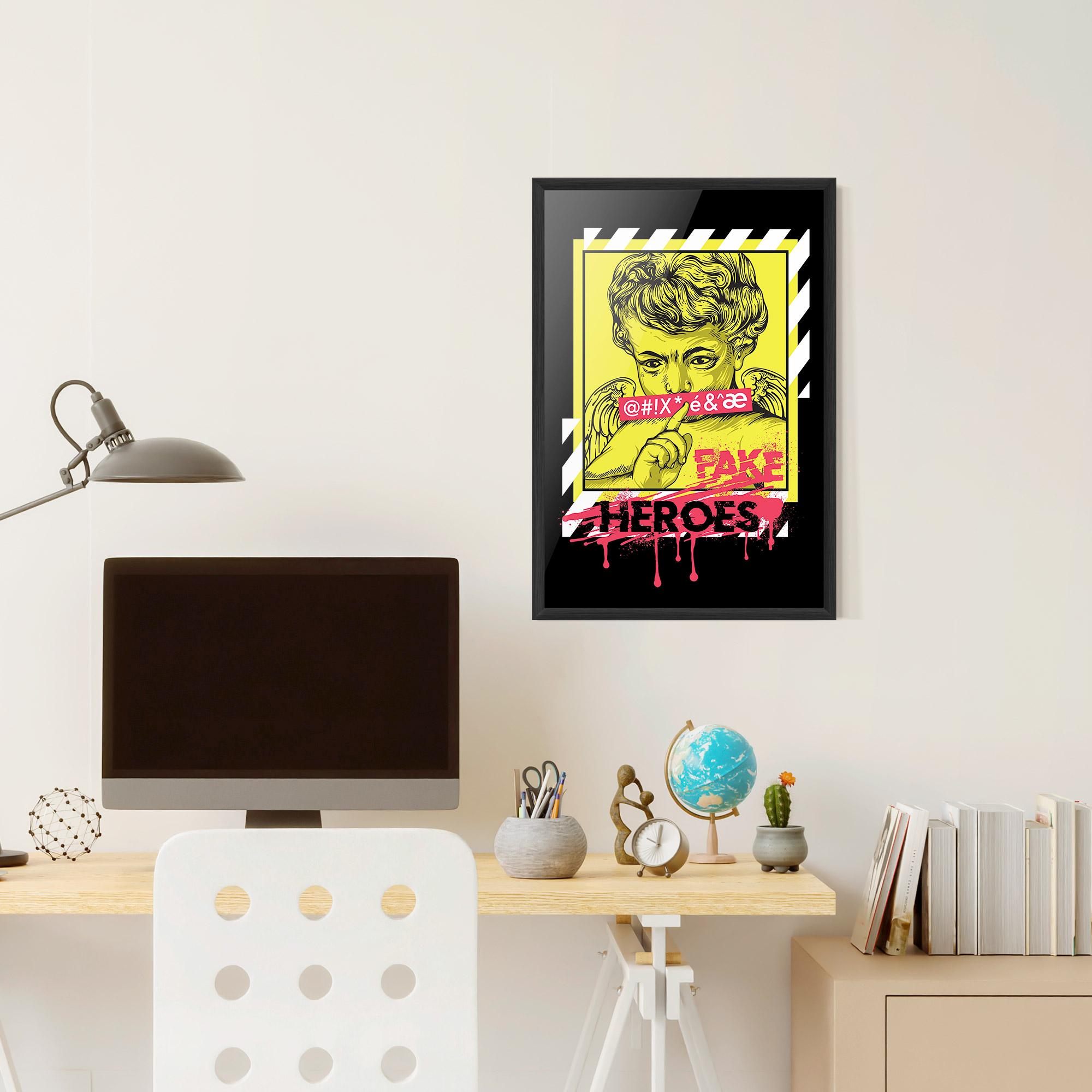 Gerahmte Poster Fake Heroes mockup 6