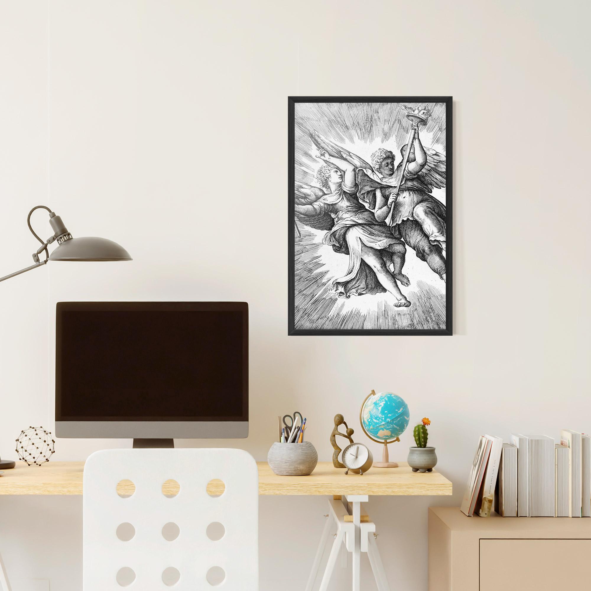 Gerahmte Poster Hand Drawn Angels mockup 6