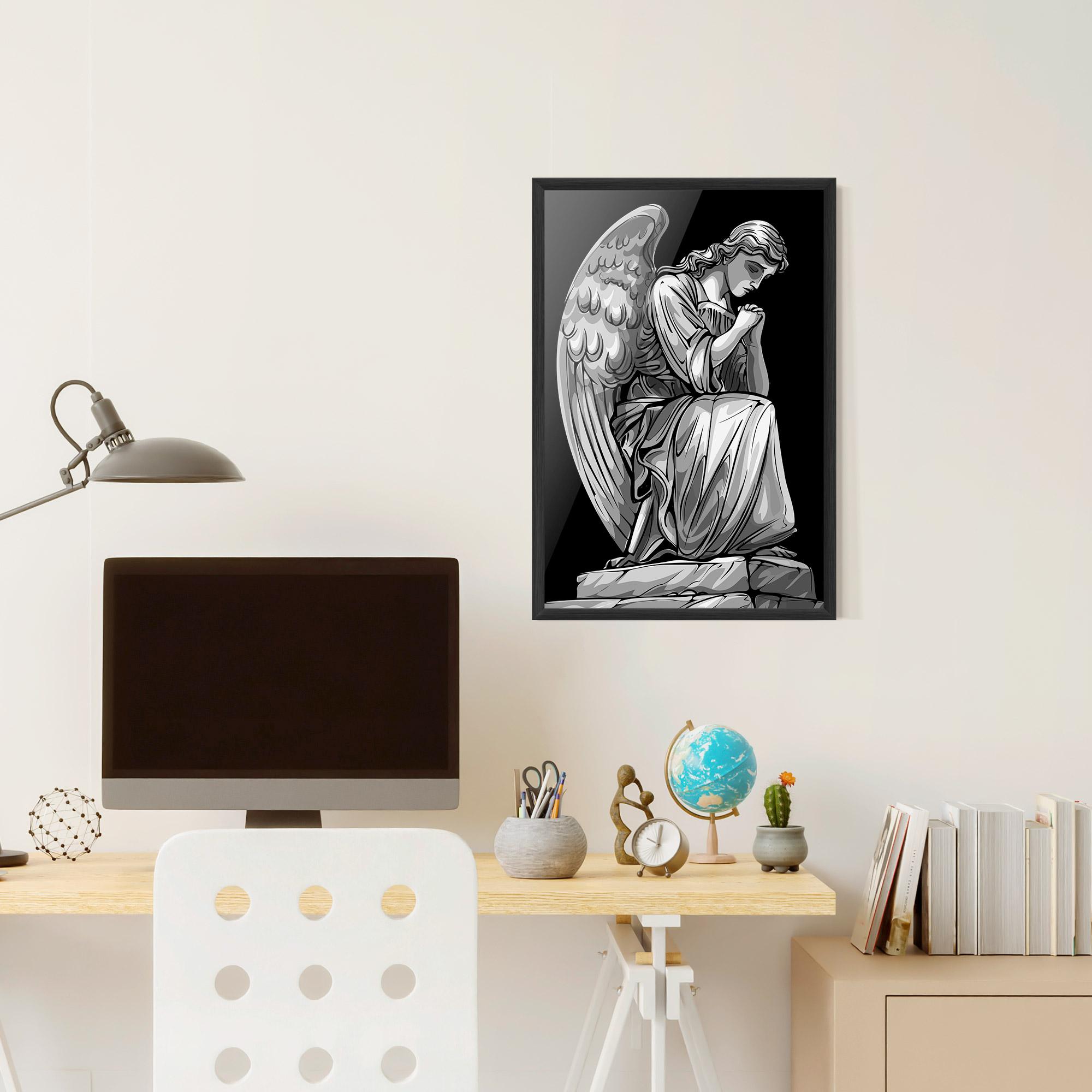 Gerahmte Poster Pray Angel mockup 6