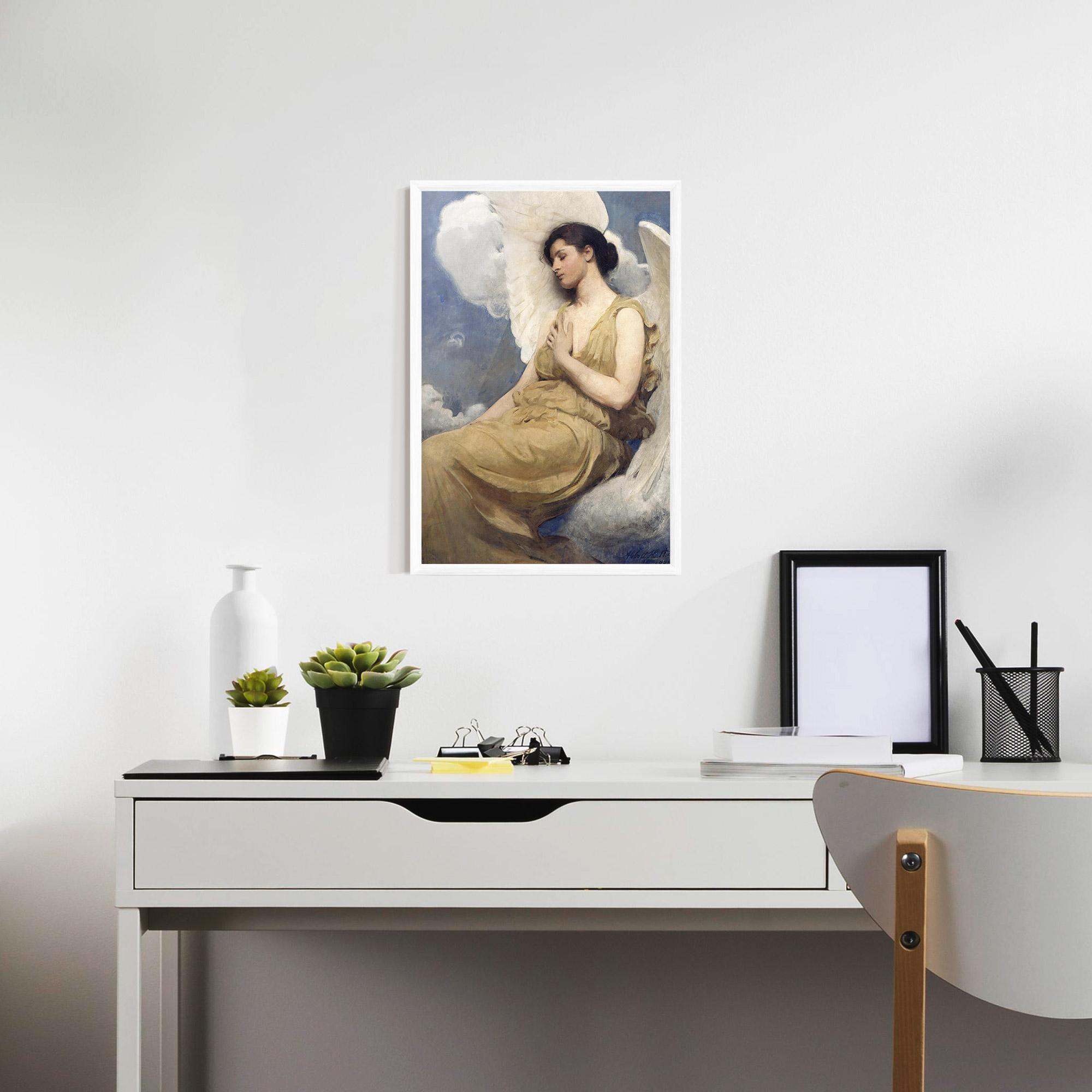 Gerahmte Poster Angel Woman Painting mockup 7