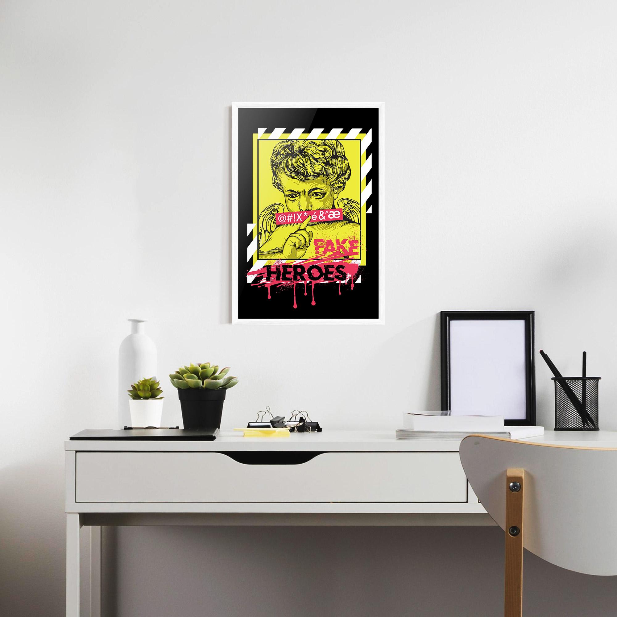 Gerahmte Poster Fake Heroes mockup 7