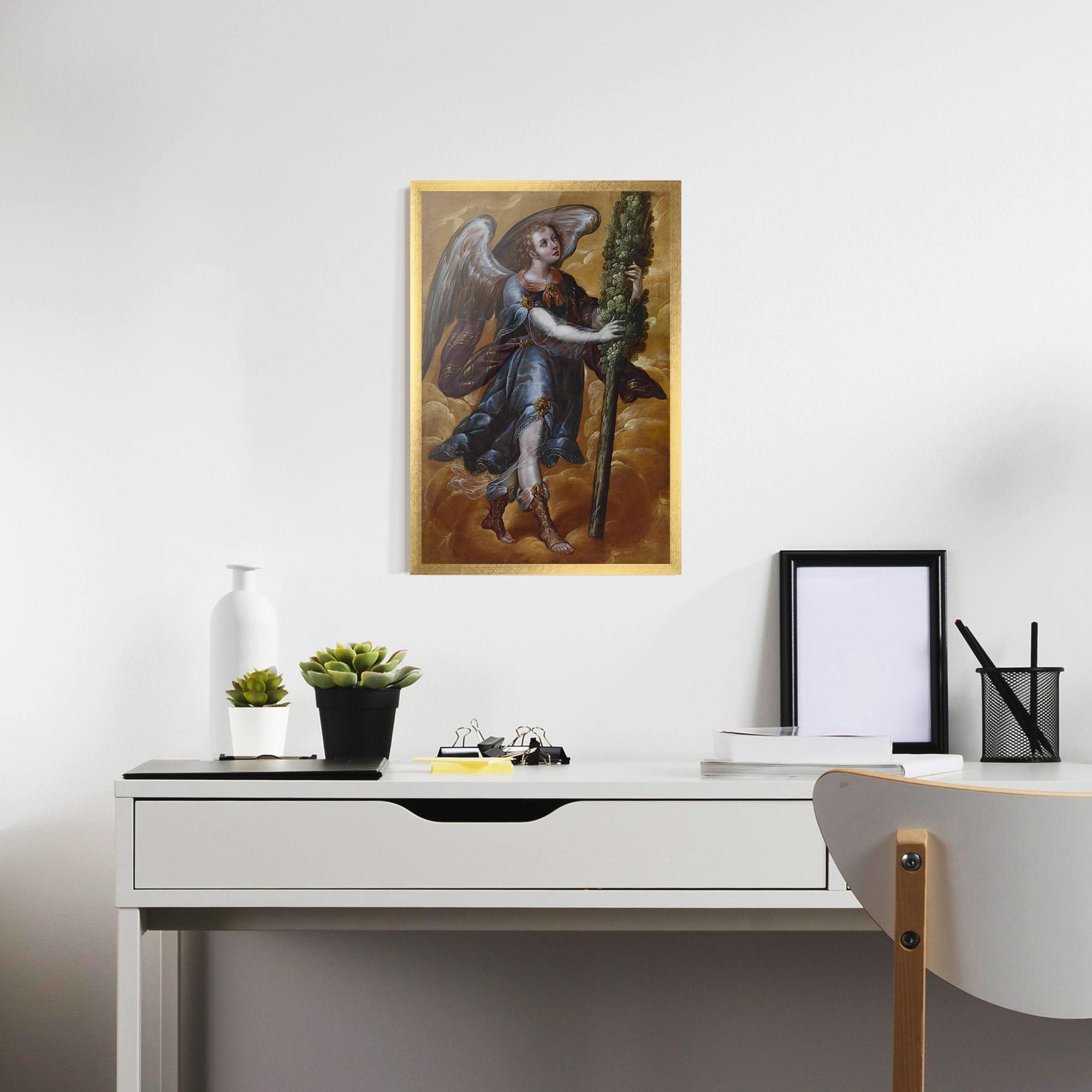 Gerahmte Poster Angel Holding A Tree mockup 7