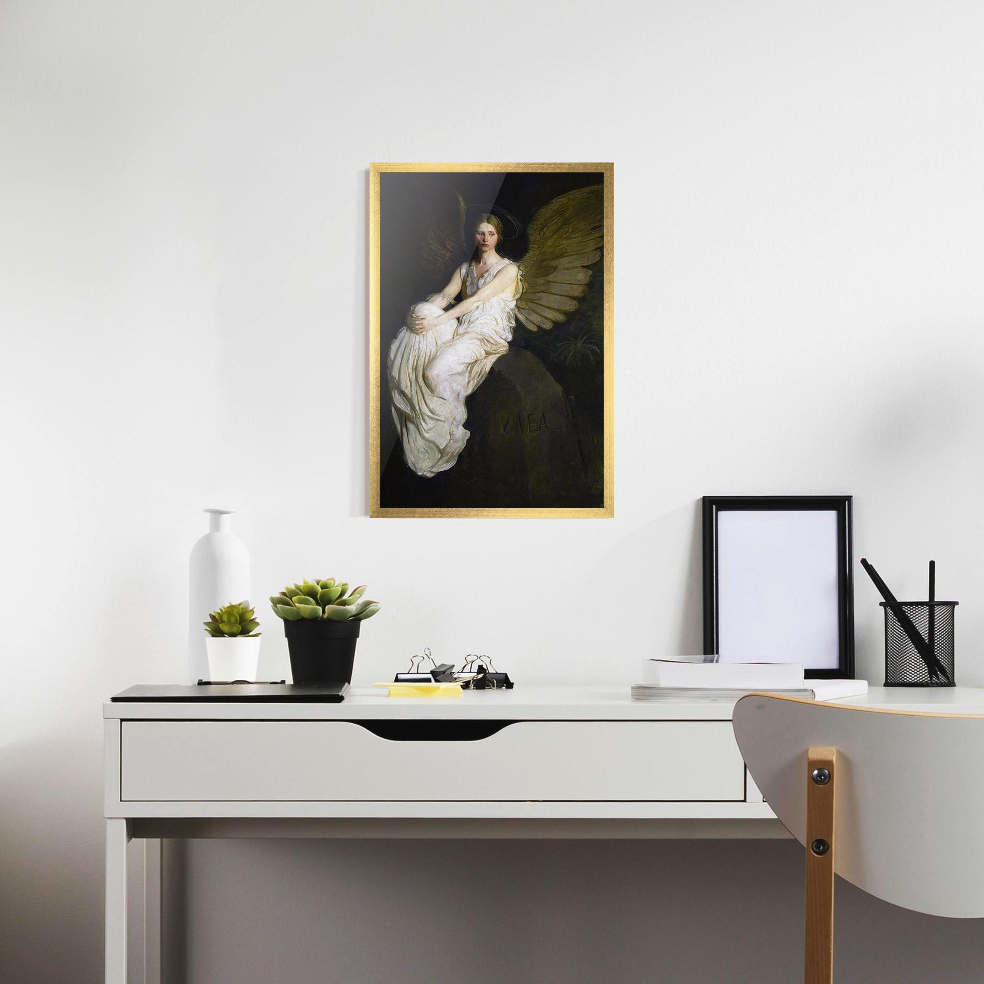 Gerahmte Poster Angel Thinking mockup 7