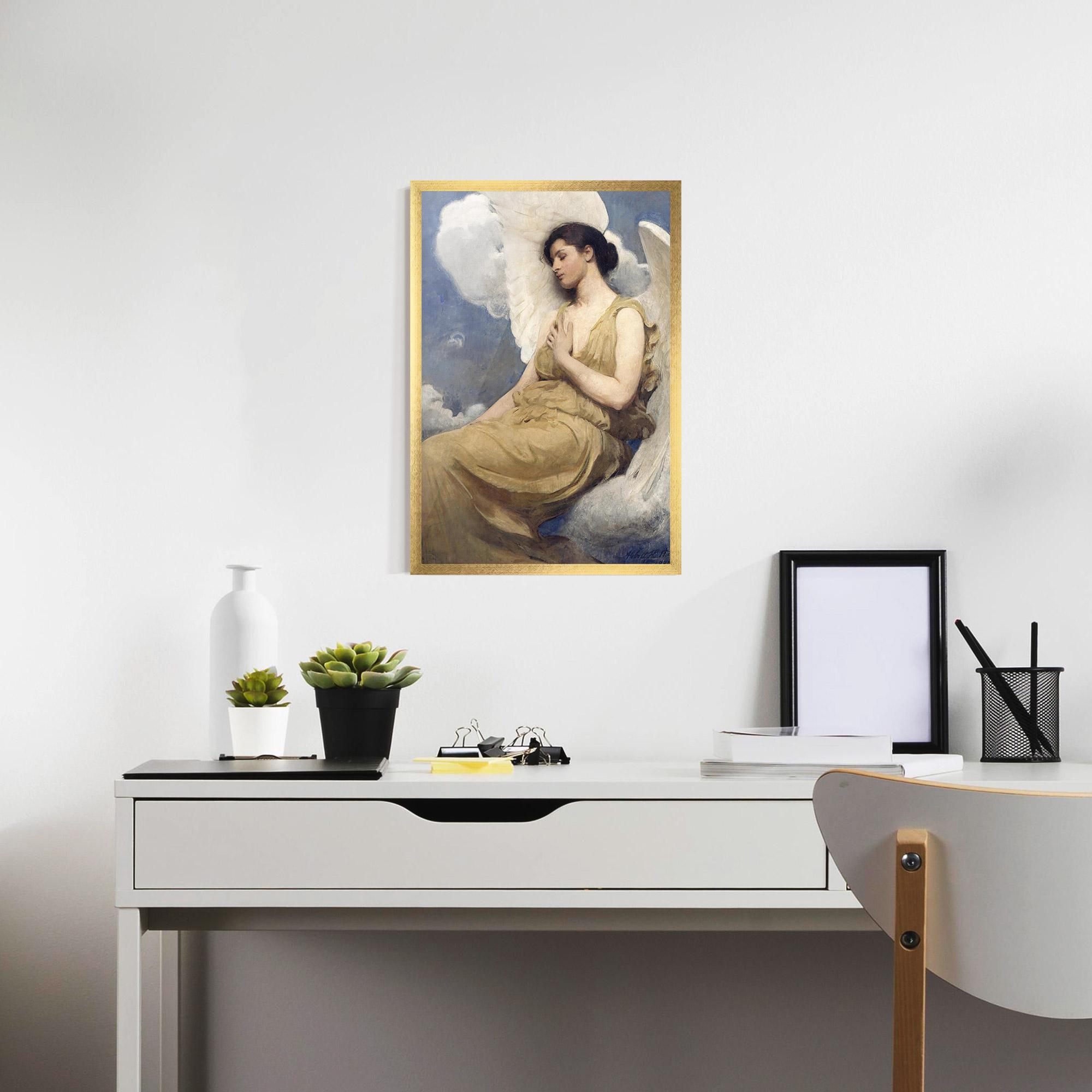 Gerahmte Poster Angel Woman Painting mockup 7
