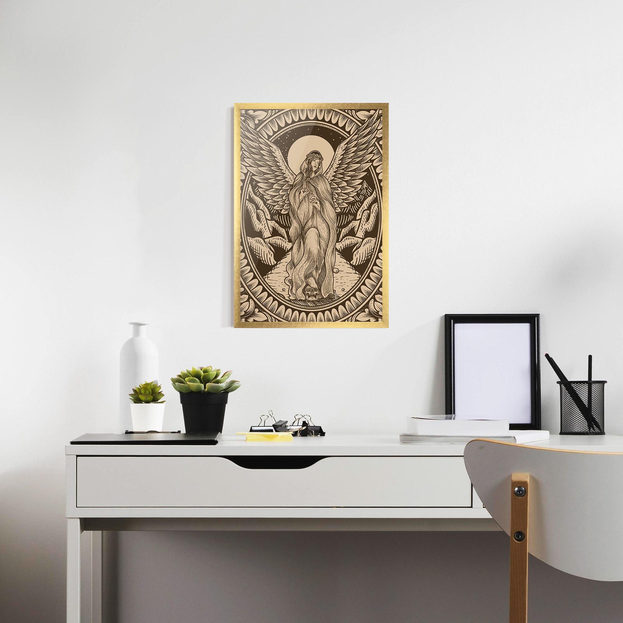 Gerahmte Poster Cream Angel mockup 7