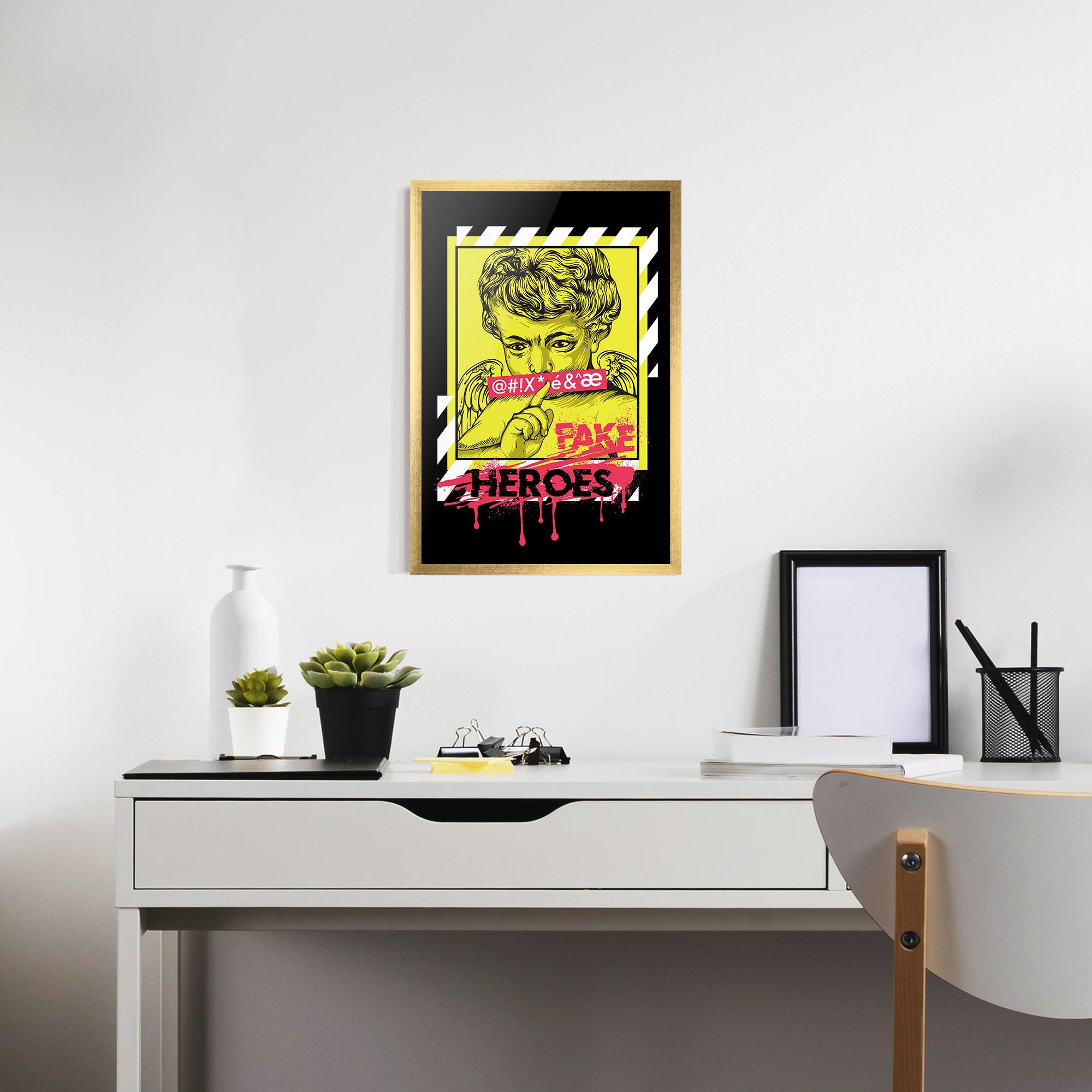 Gerahmte Poster Fake Heroes mockup 7