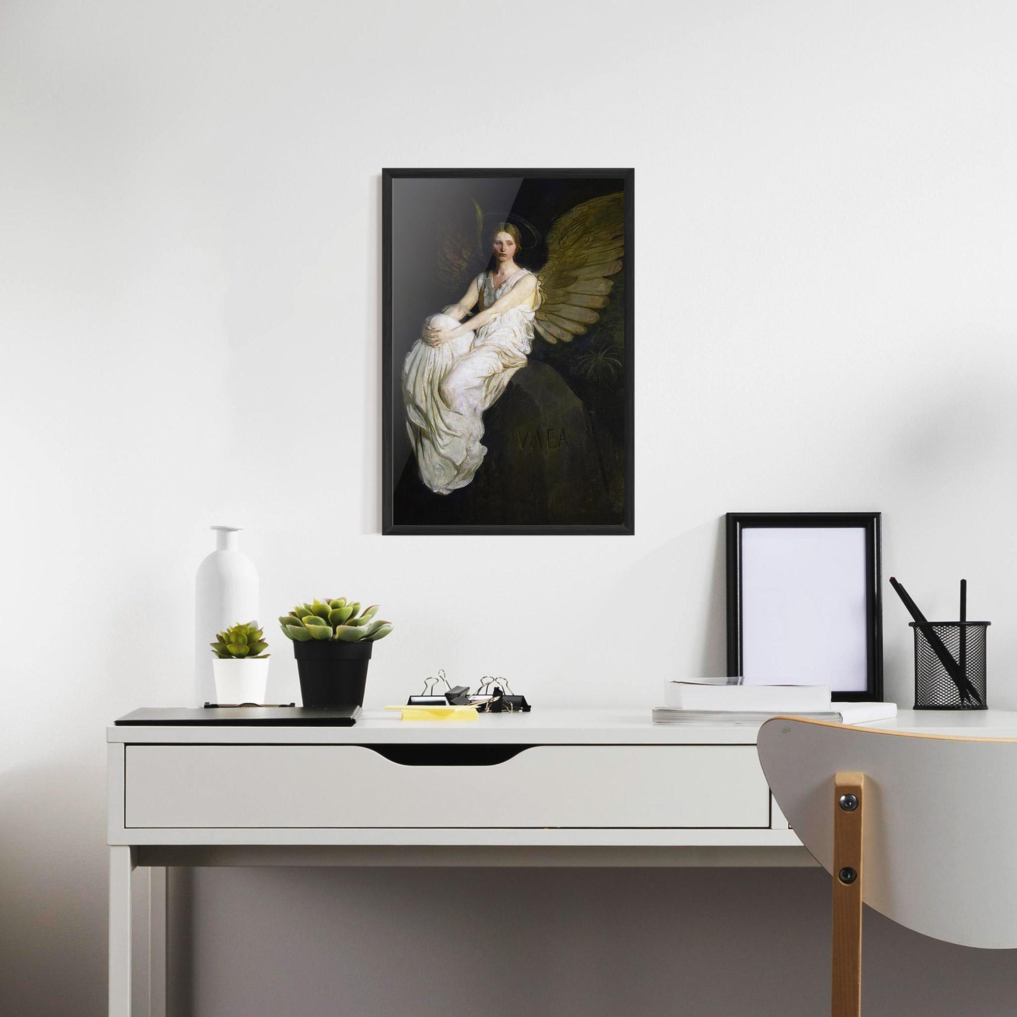 Gerahmte Poster Angel Thinking mockup 7