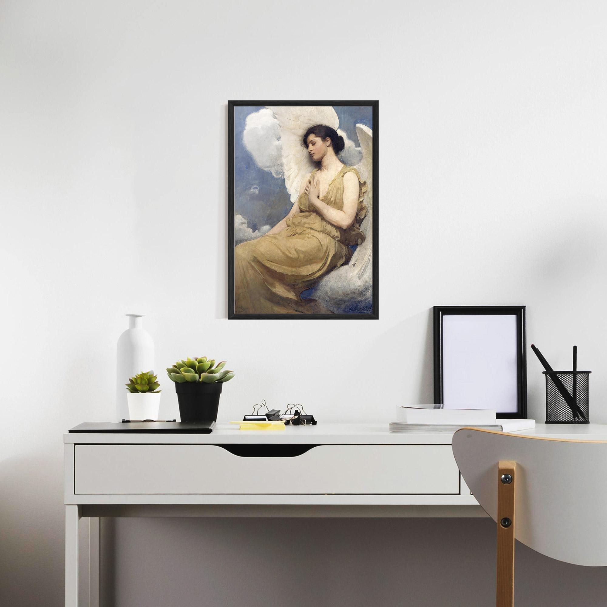 Gerahmte Poster Angel Woman Painting mockup 7
