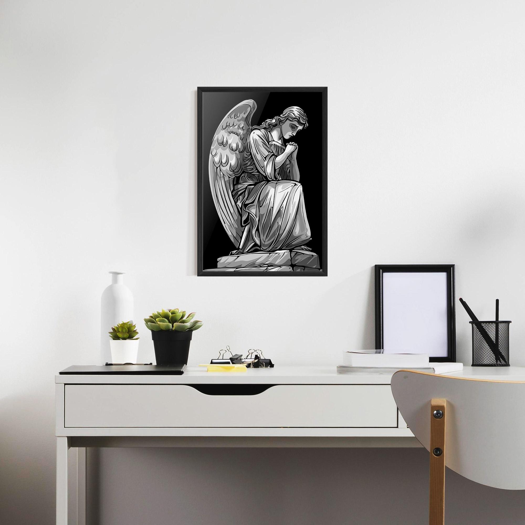 Gerahmte Poster Pray Angel mockup 7