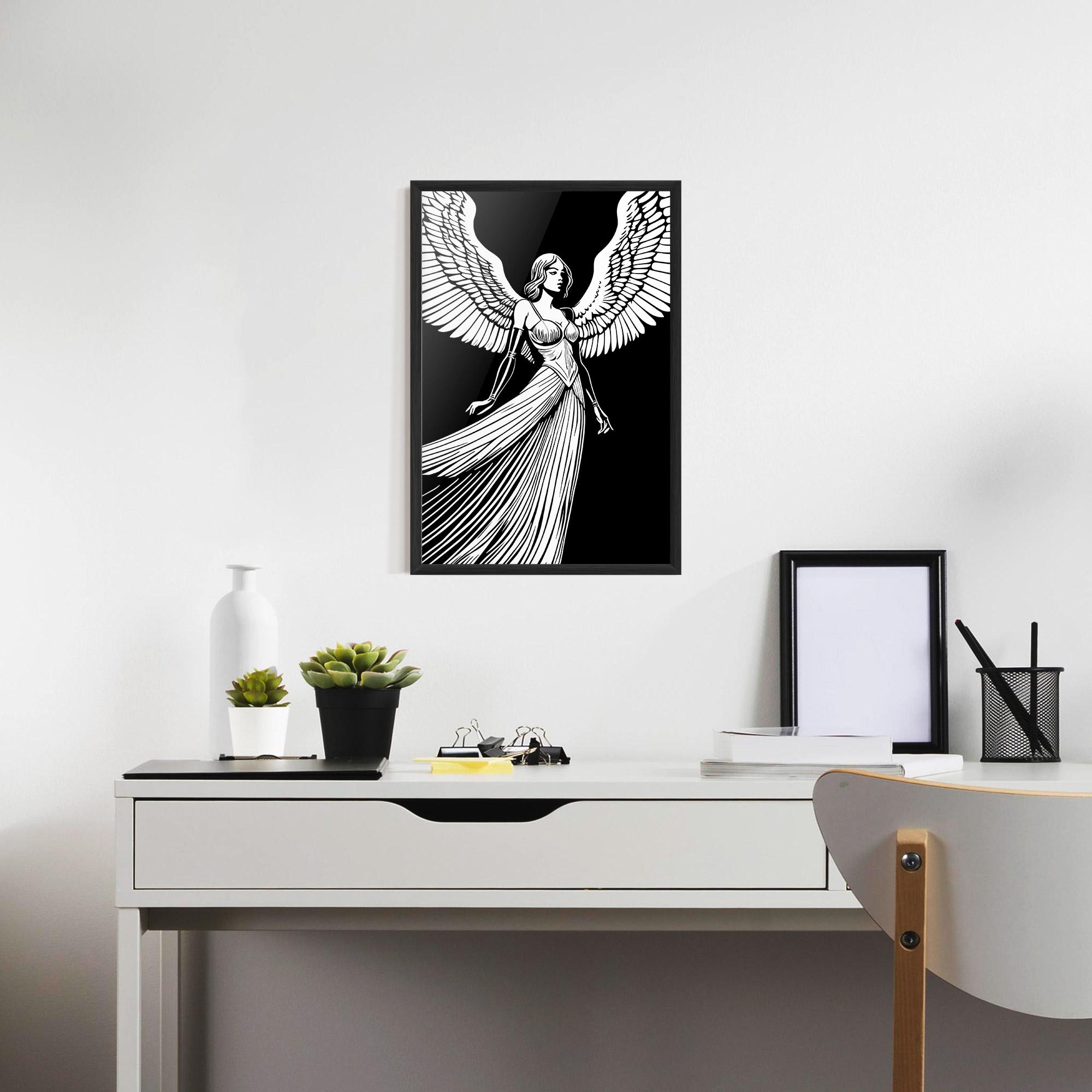 Gerahmte Poster Pretty Angel mockup 7