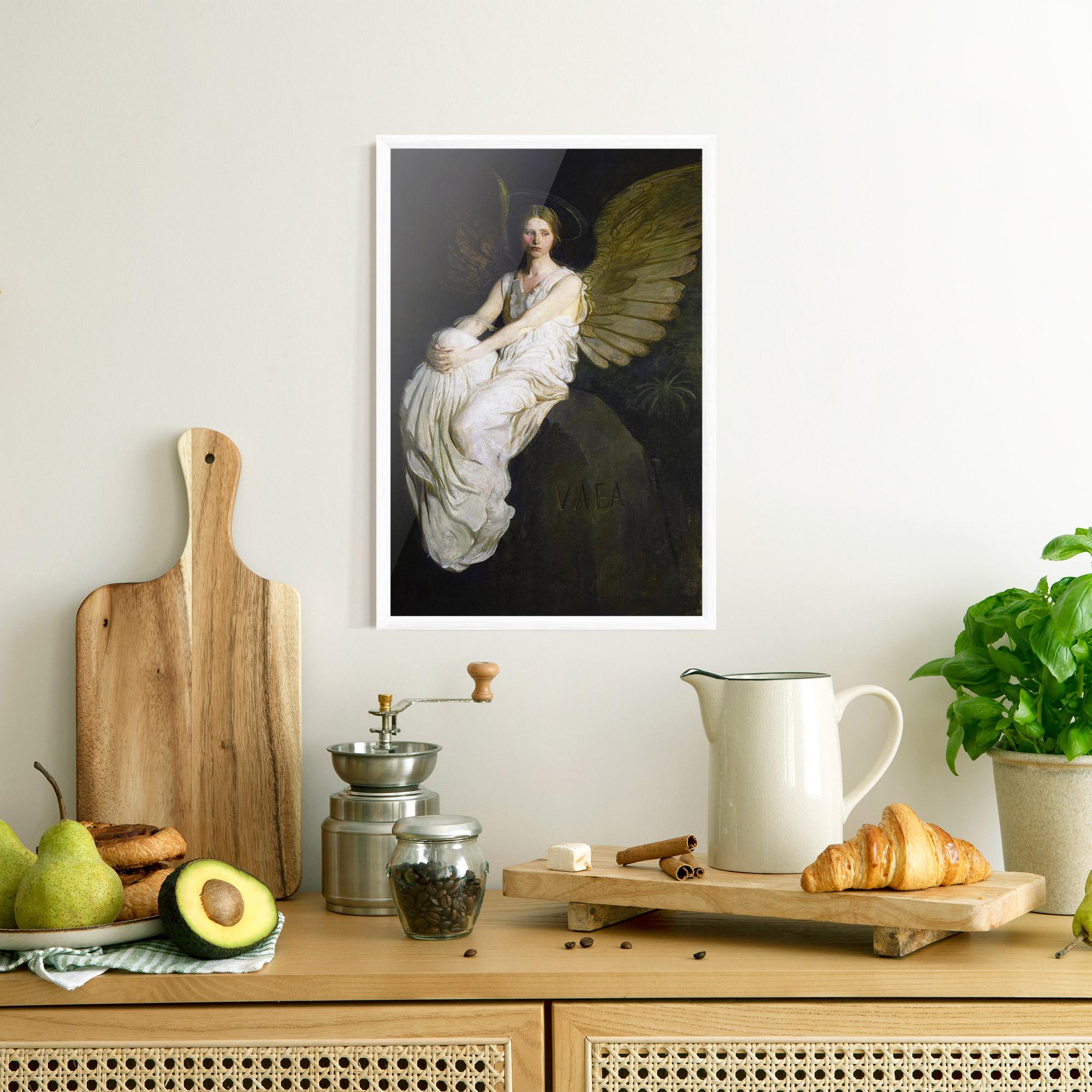 Gerahmte Poster Angel Thinking mockup 8