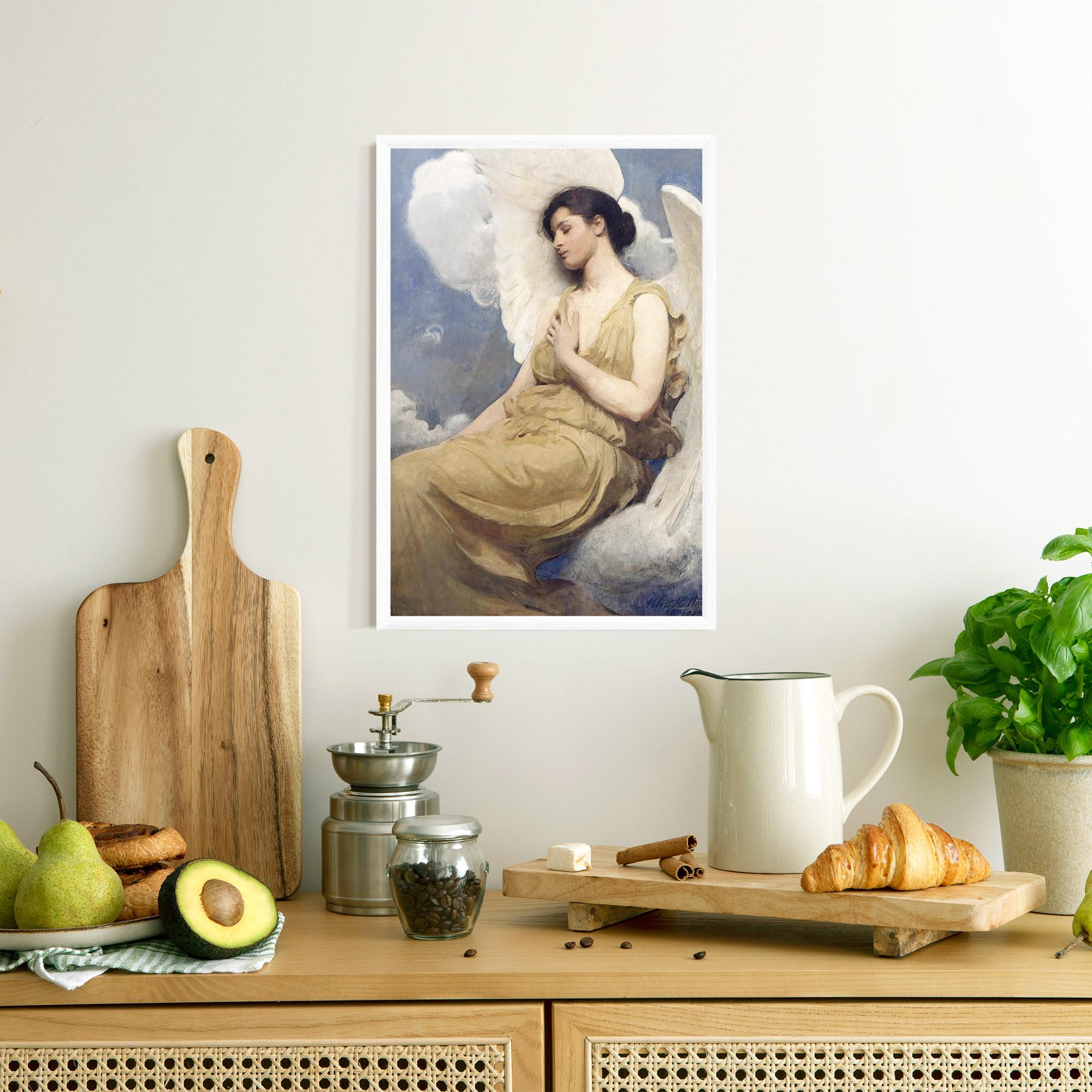 Gerahmte Poster Angel Woman Painting mockup 8