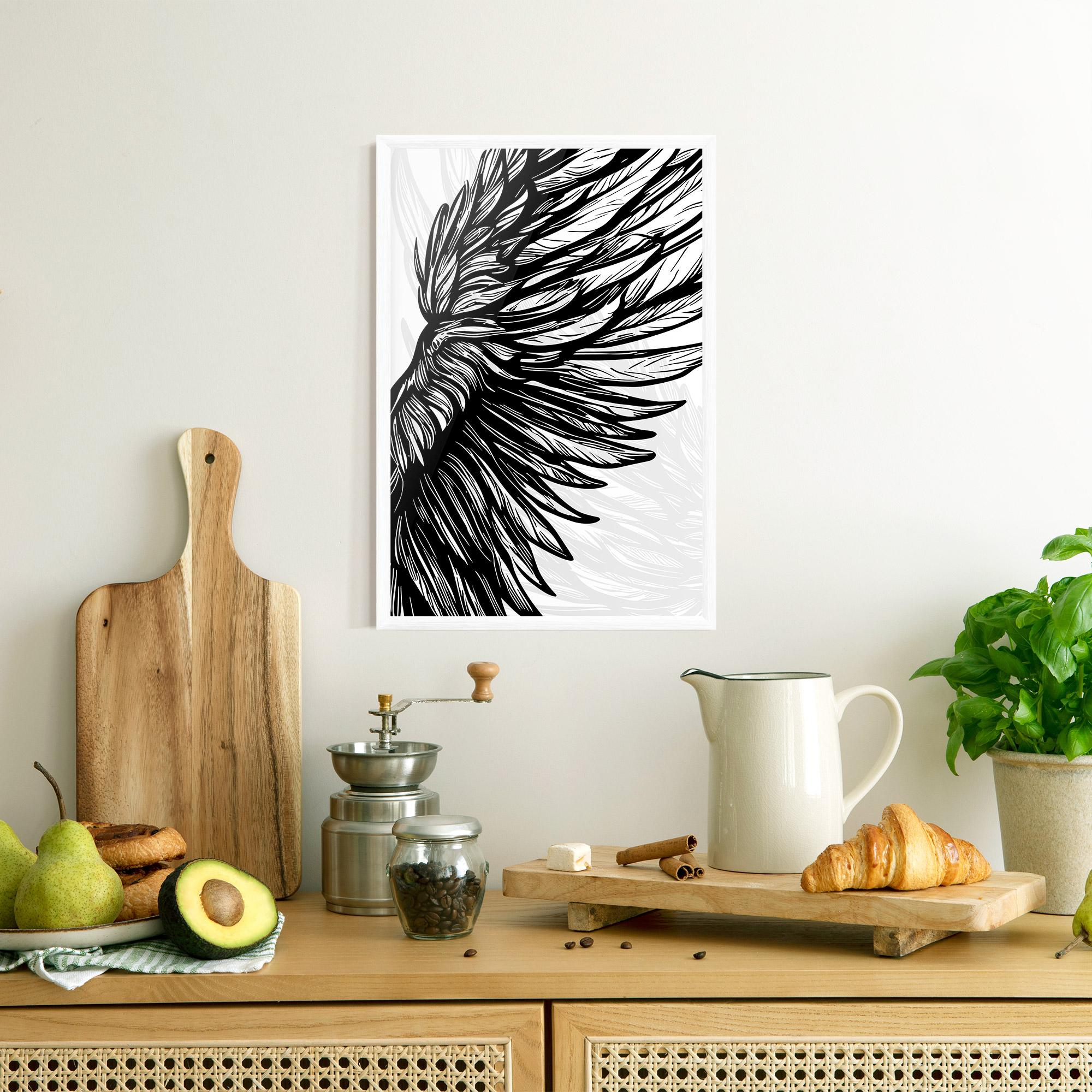 Gerahmte Poster Wing Line mockup 8