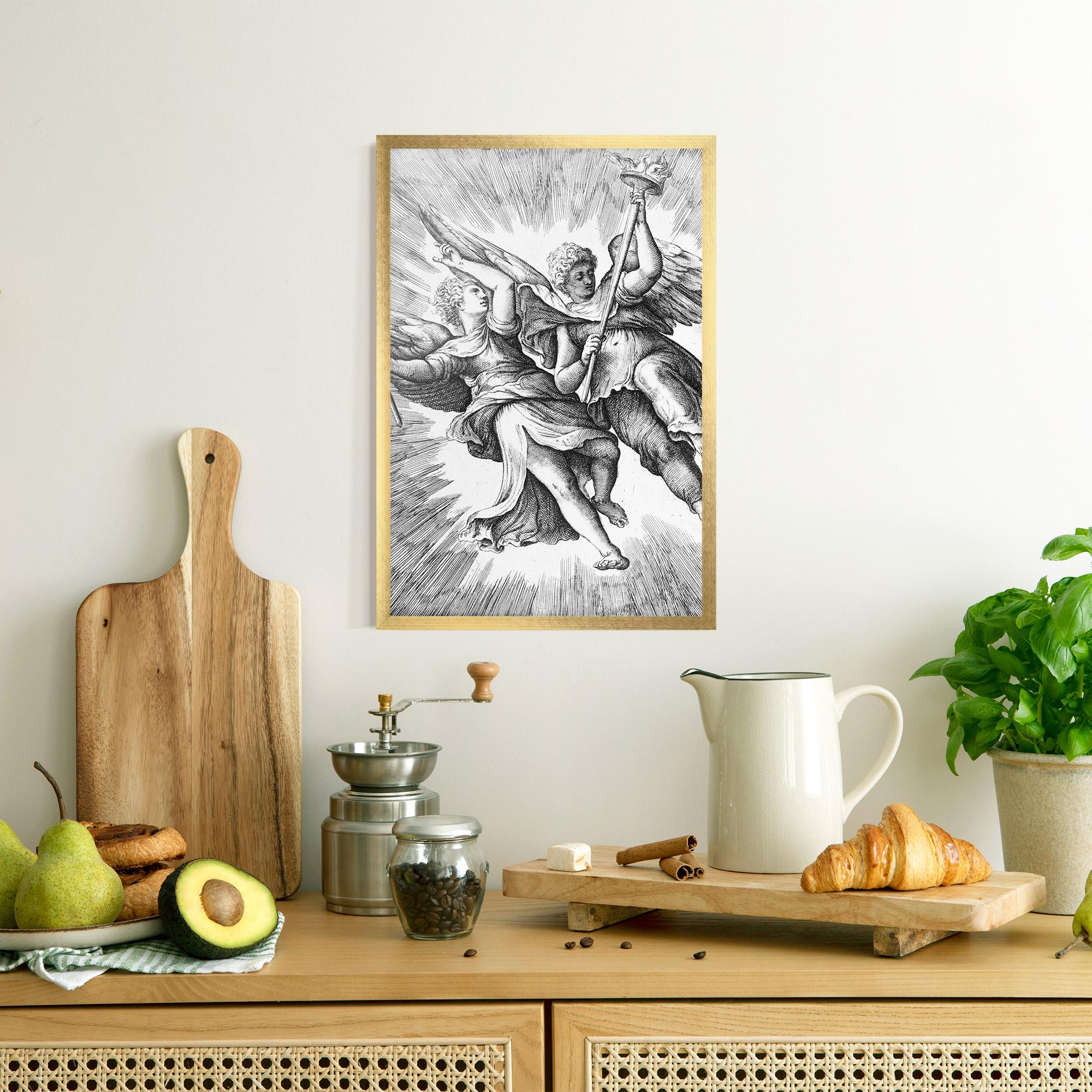 Gerahmte Poster Hand Drawn Angels mockup 8