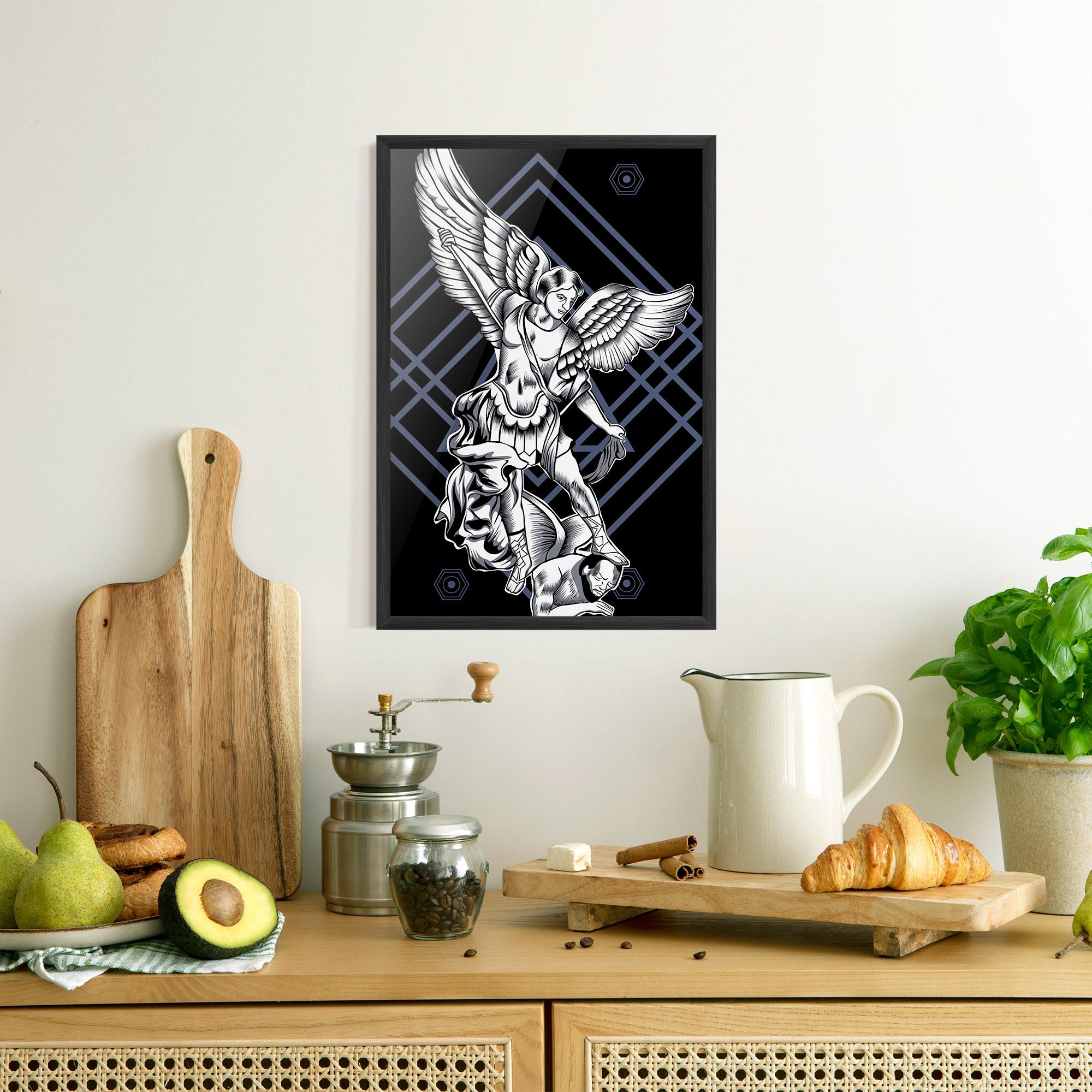 Gerahmte Poster Angel Fights mockup 8