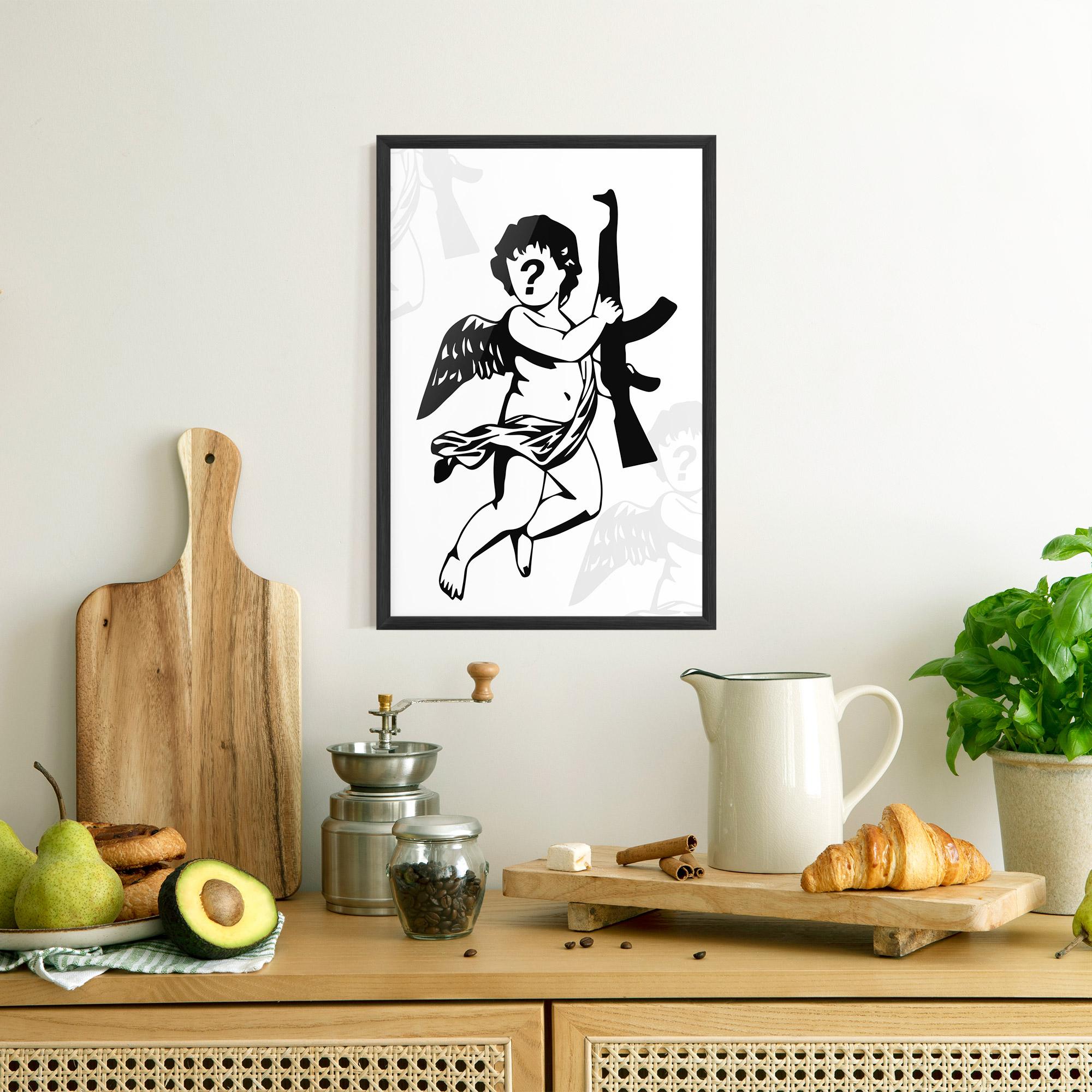 Gerahmte Poster Angel Gun mockup 8