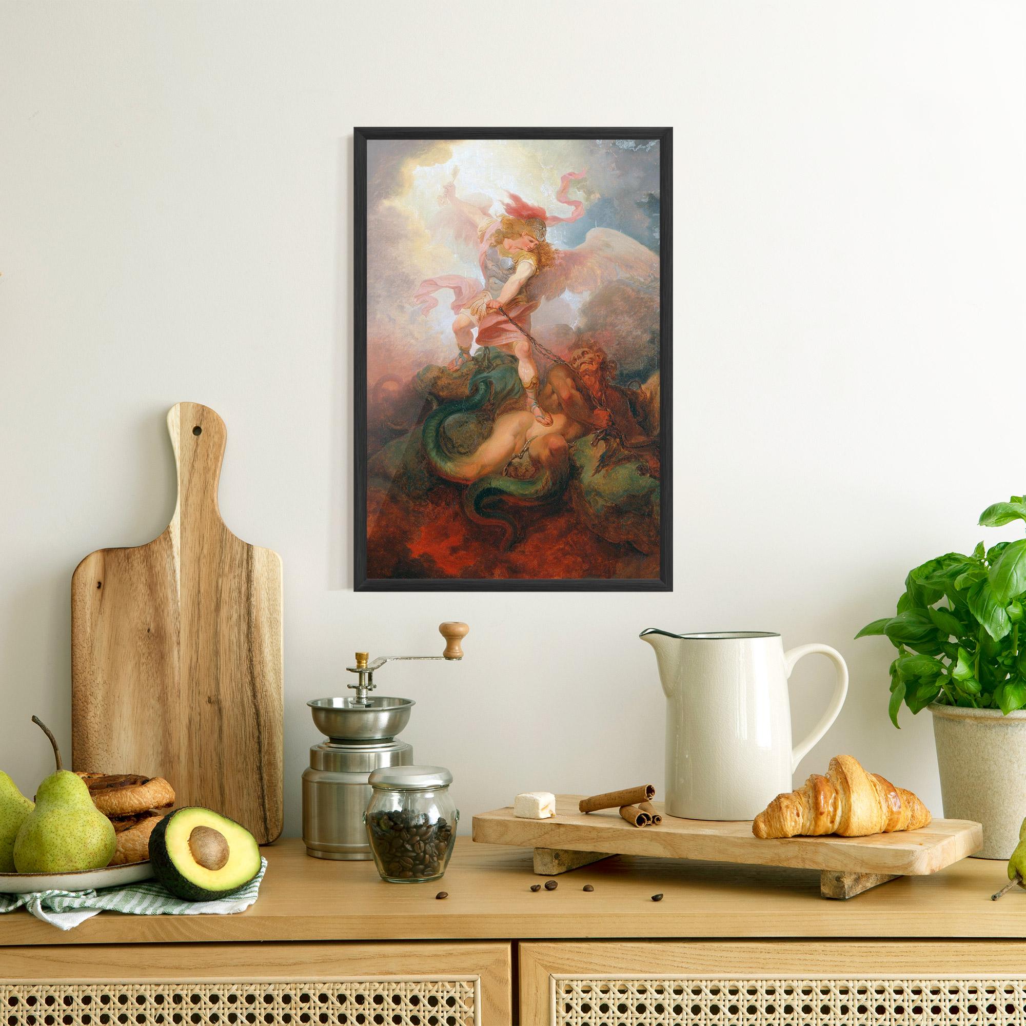 Gerahmte Poster Angel Killing Monster mockup 8