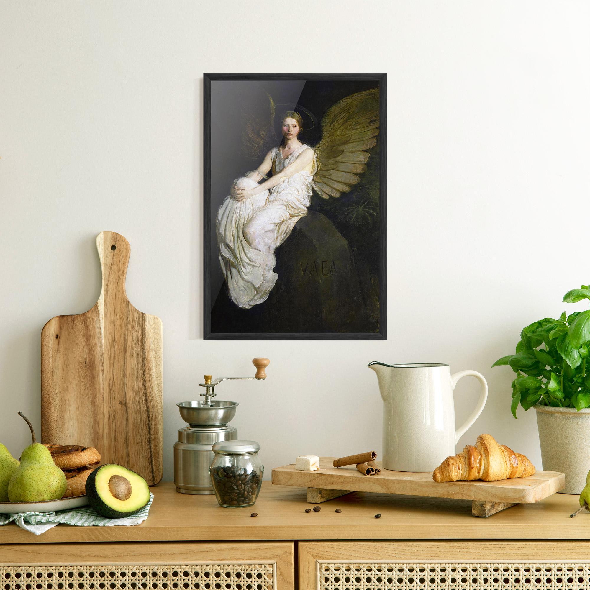 Gerahmte Poster Angel Thinking mockup 8