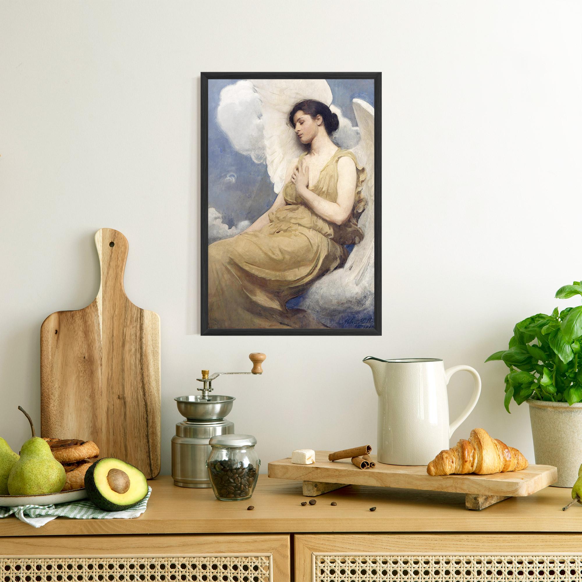 Gerahmte Poster Angel Woman Painting mockup 8