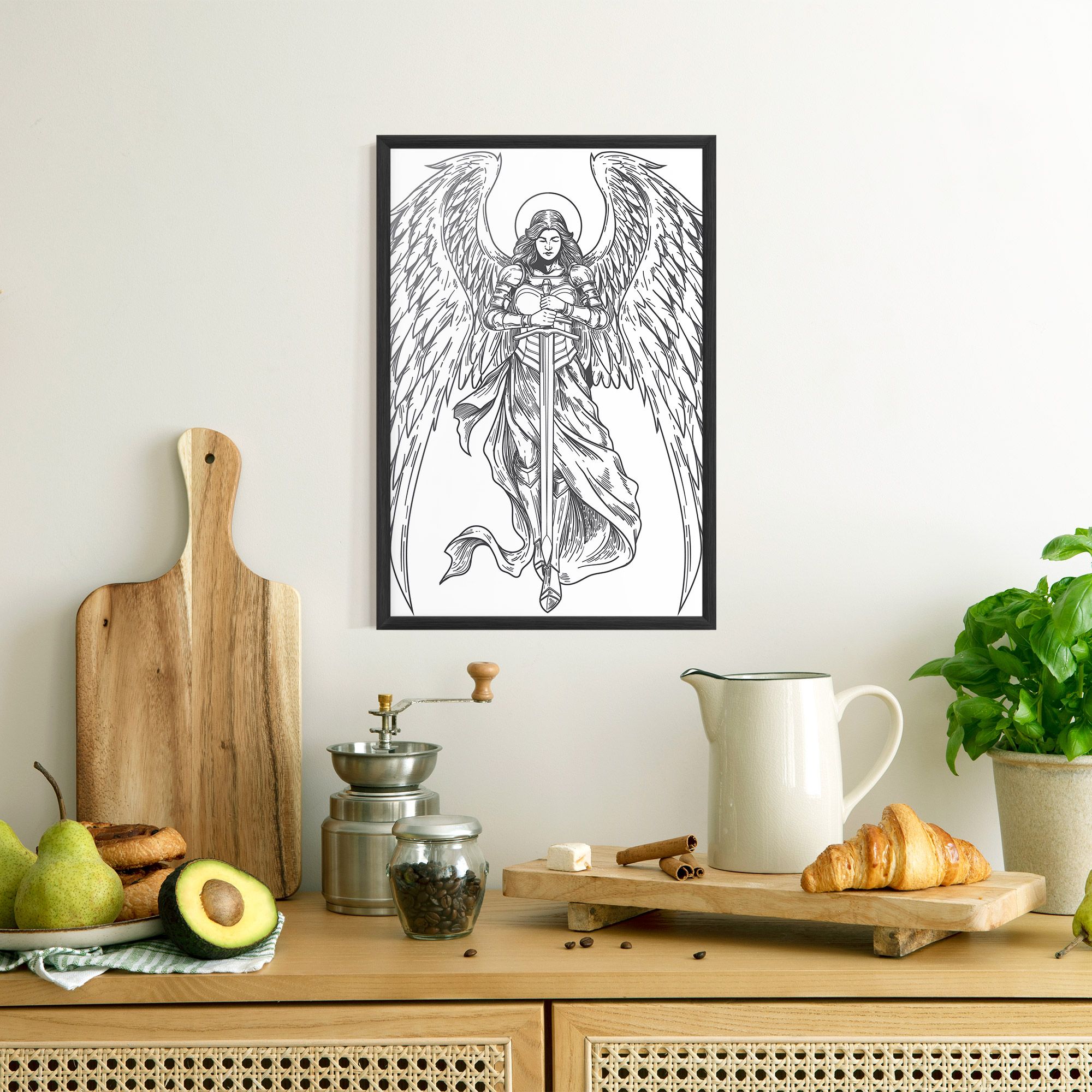 Grey Line Angel mockup 8