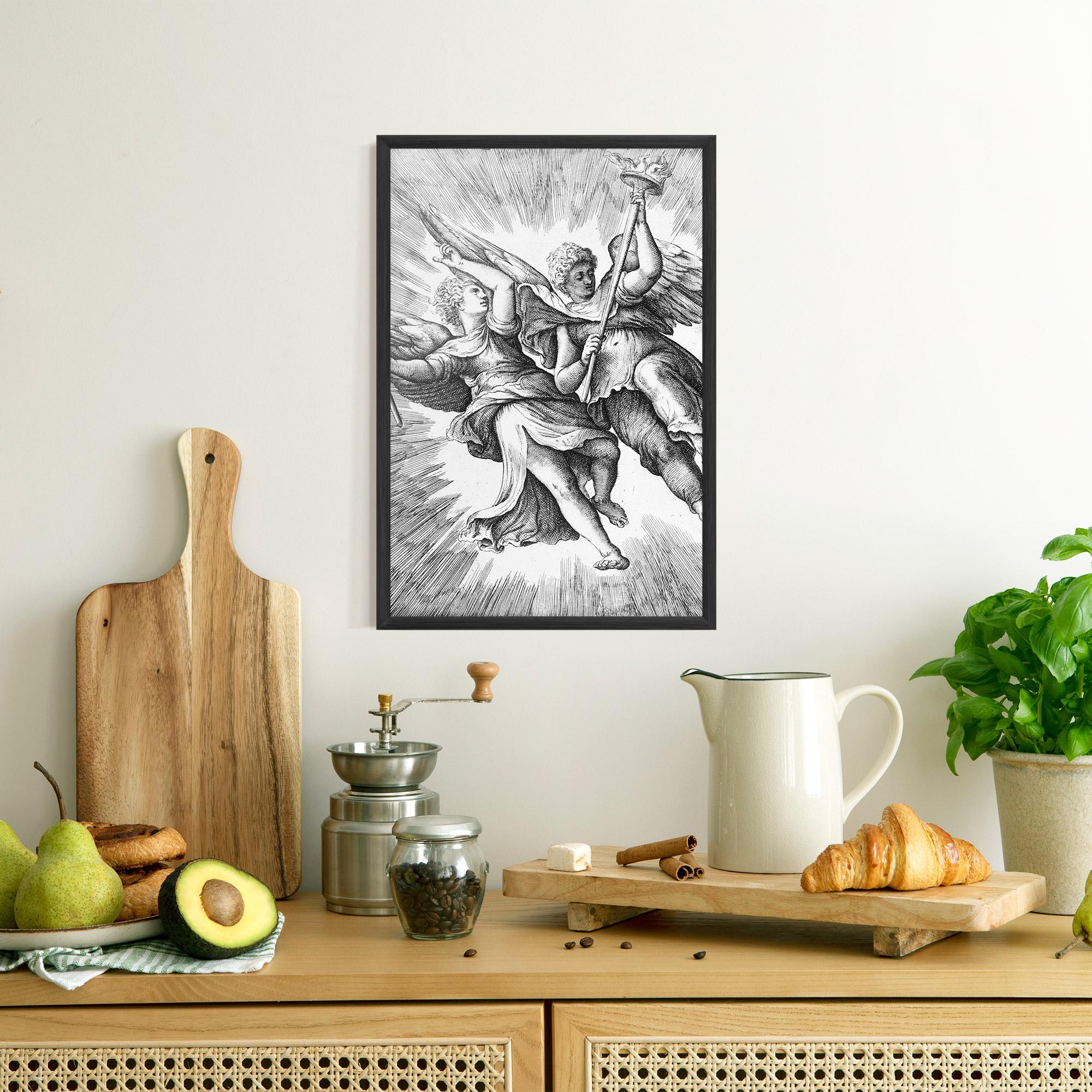Gerahmte Poster Hand Drawn Angels mockup 8