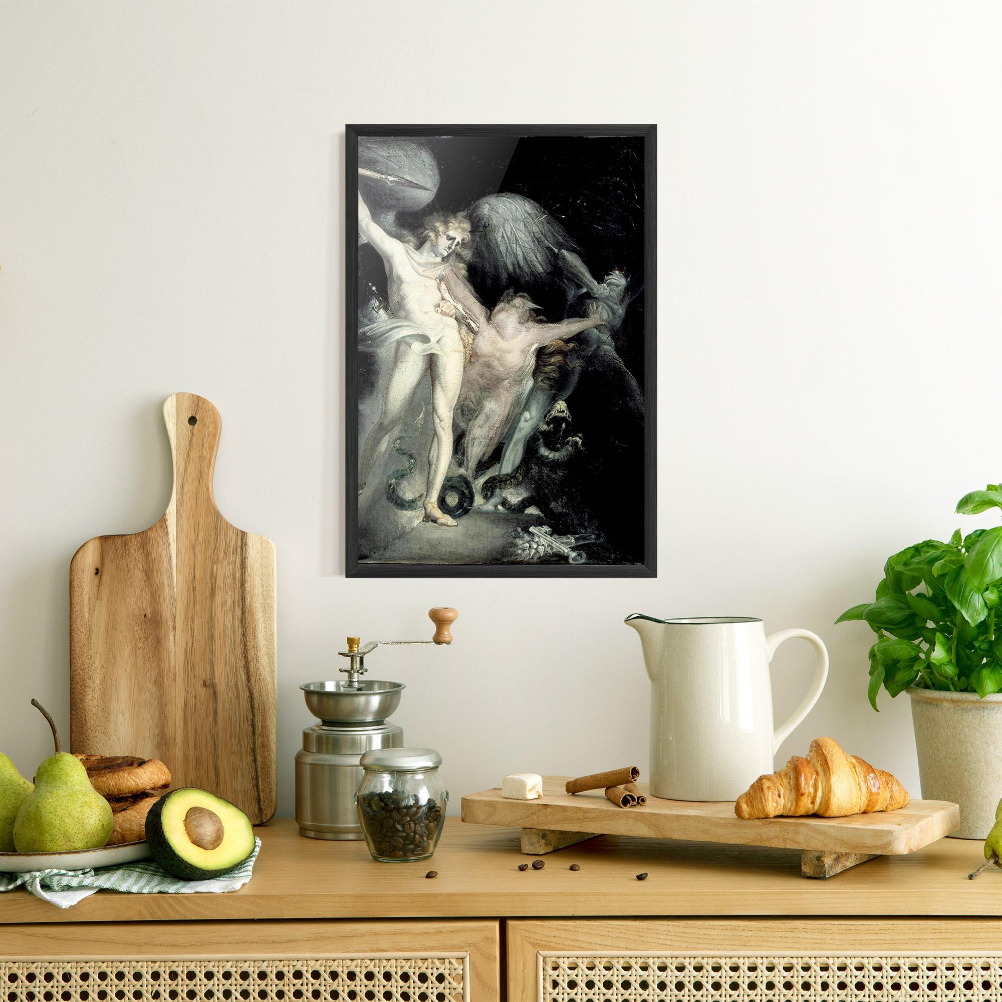 Gerahmte Poster Old Angel Painting mockup 8