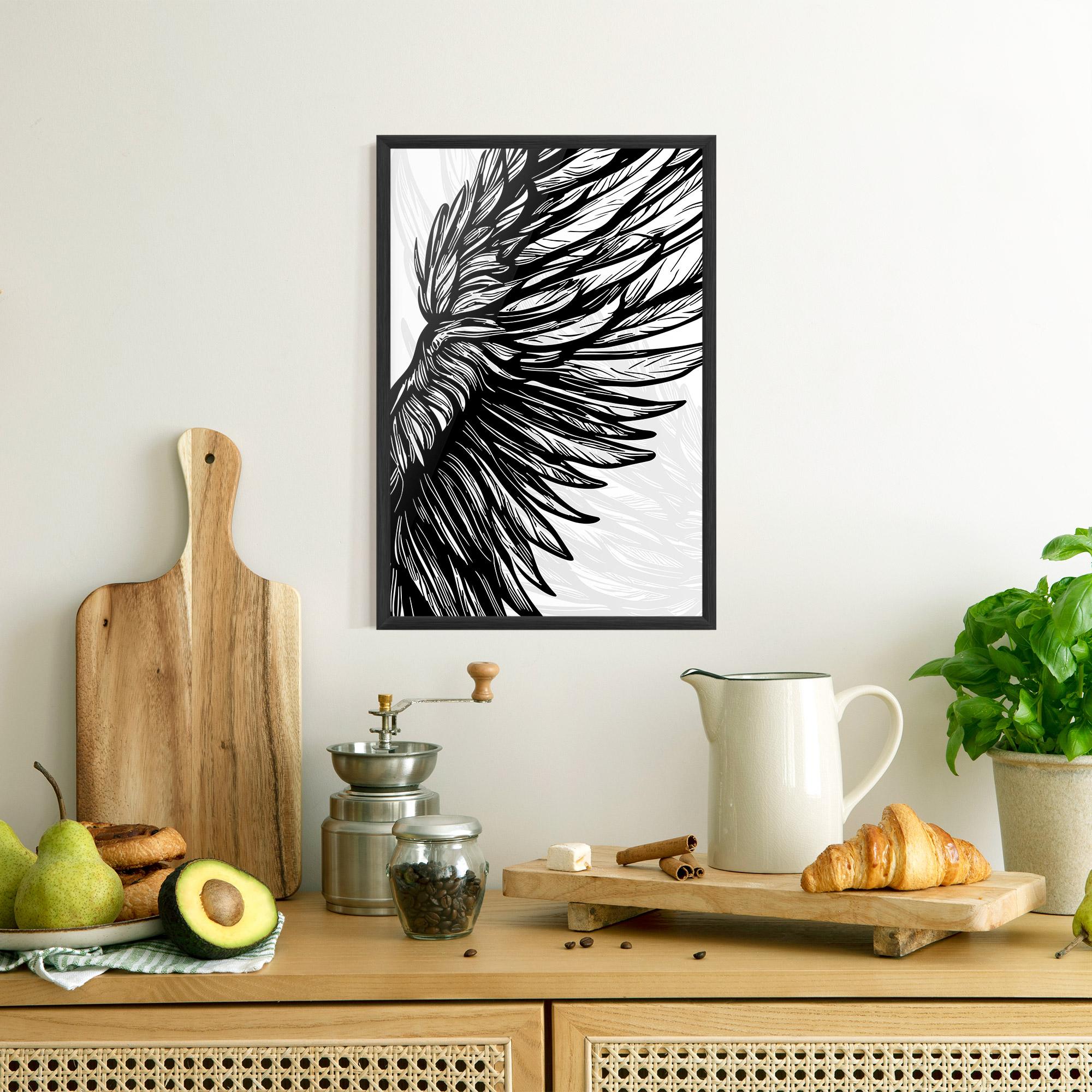 Gerahmte Poster Wing Line mockup 8