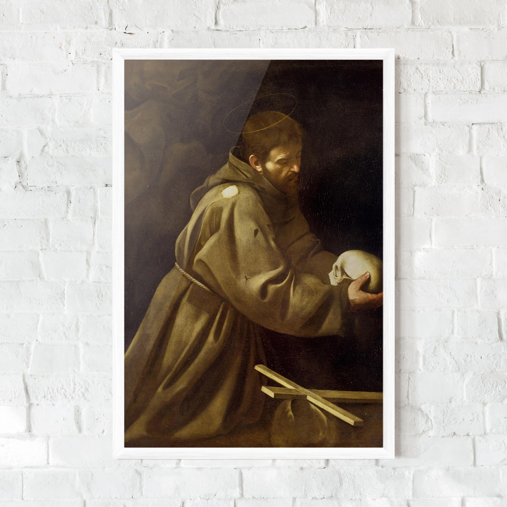 Caravaggio Francis Prayer mockup 0
