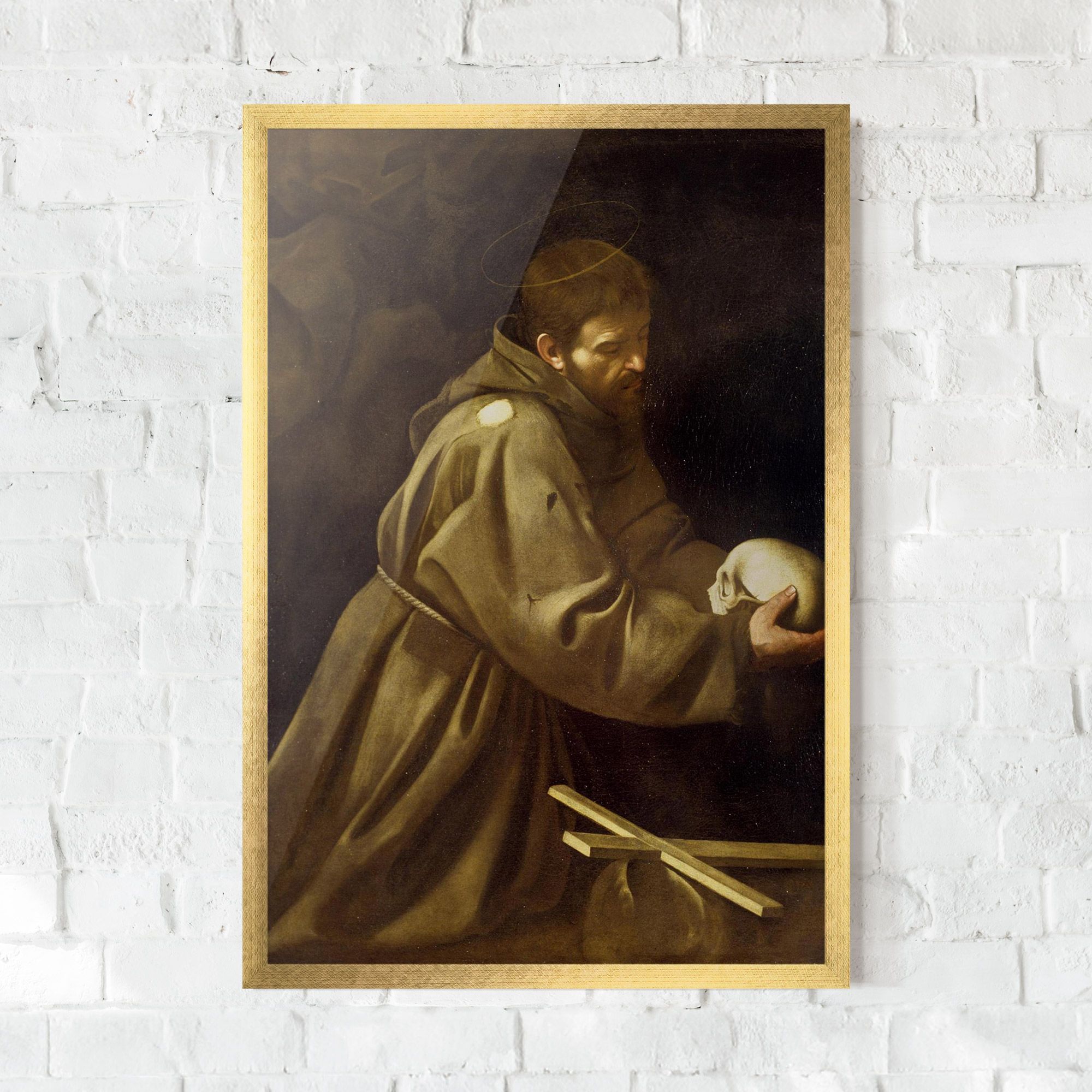 Caravaggio Francis Prayer mockup 0