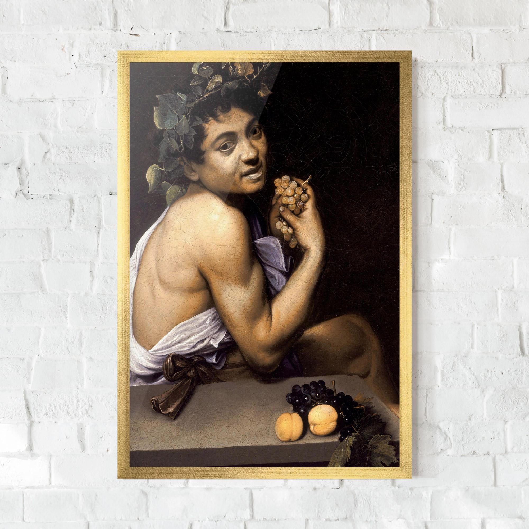 Gerahmte Poster Young Sick Bacchus mockup 0