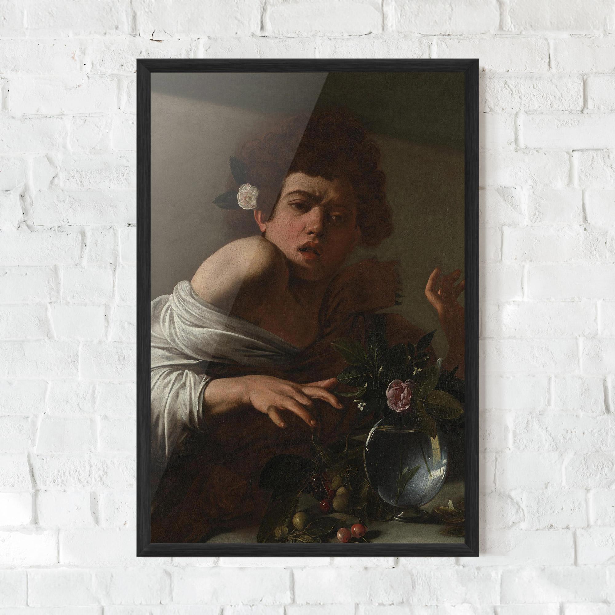 Gerahmte Poster Boy Bitten By A Lizard mockup 0