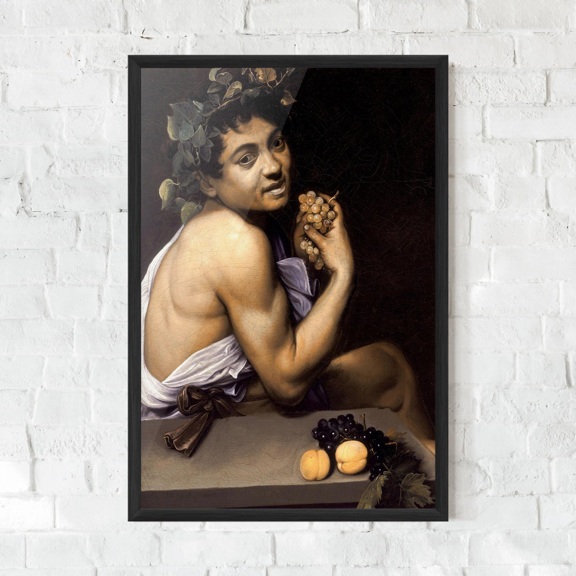 Gerahmte Poster Young Sick Bacchus mockup 0