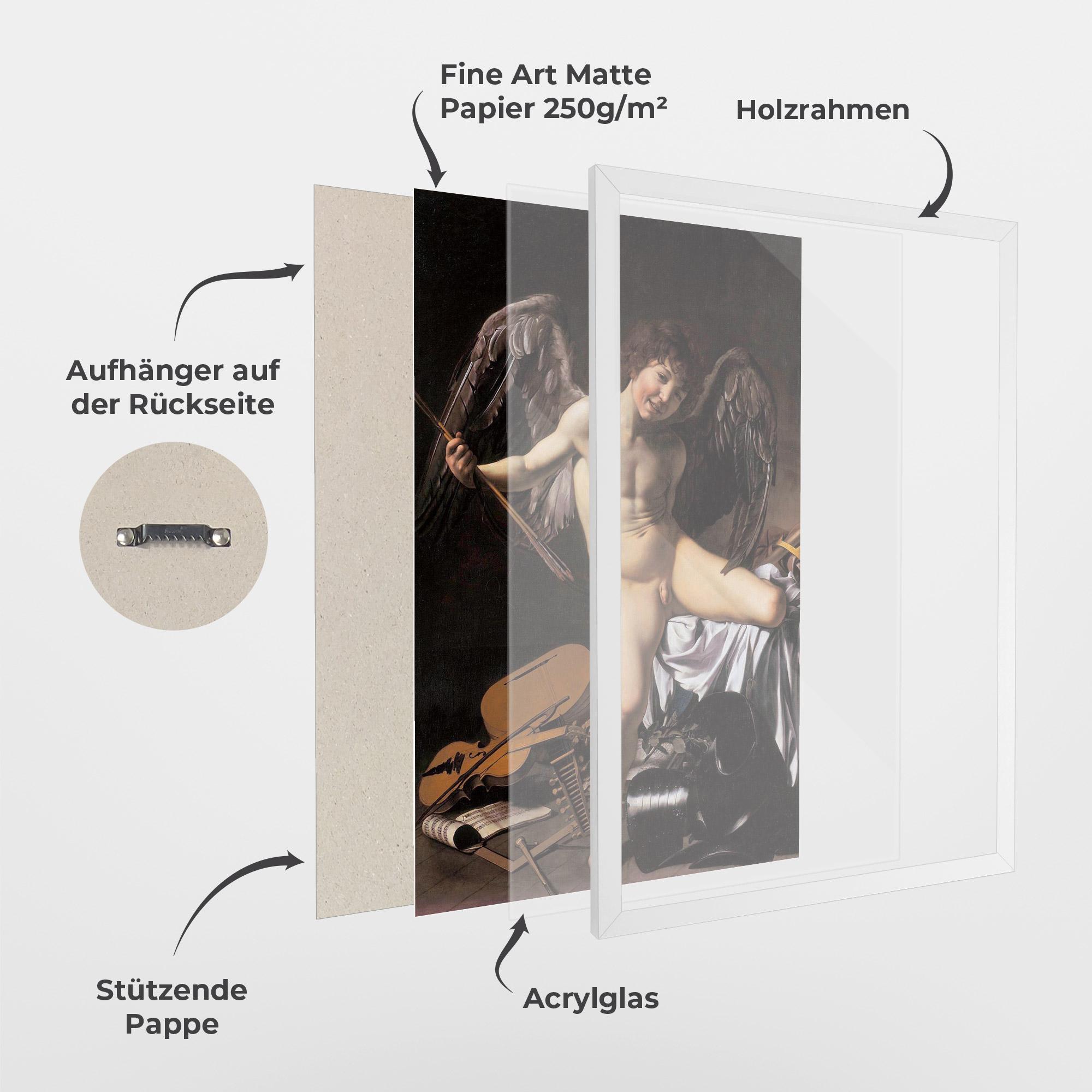 Gerahmte Poster Amor Vincet Omnia mockup 1