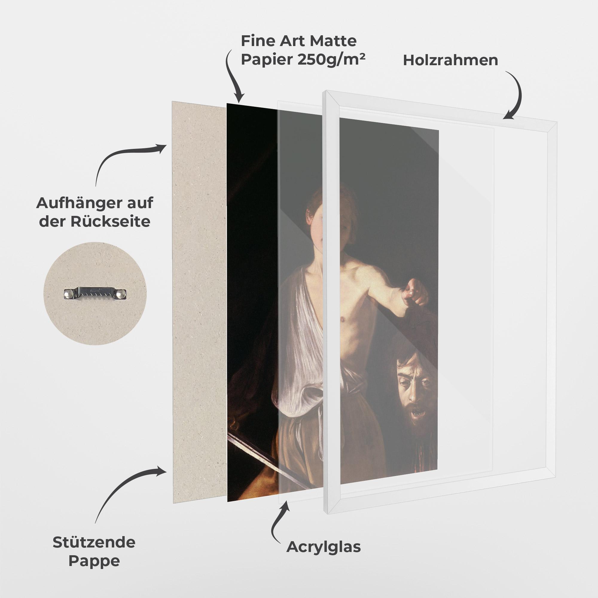 Gerahmte Poster David With The Head Of Goliath mockup 1