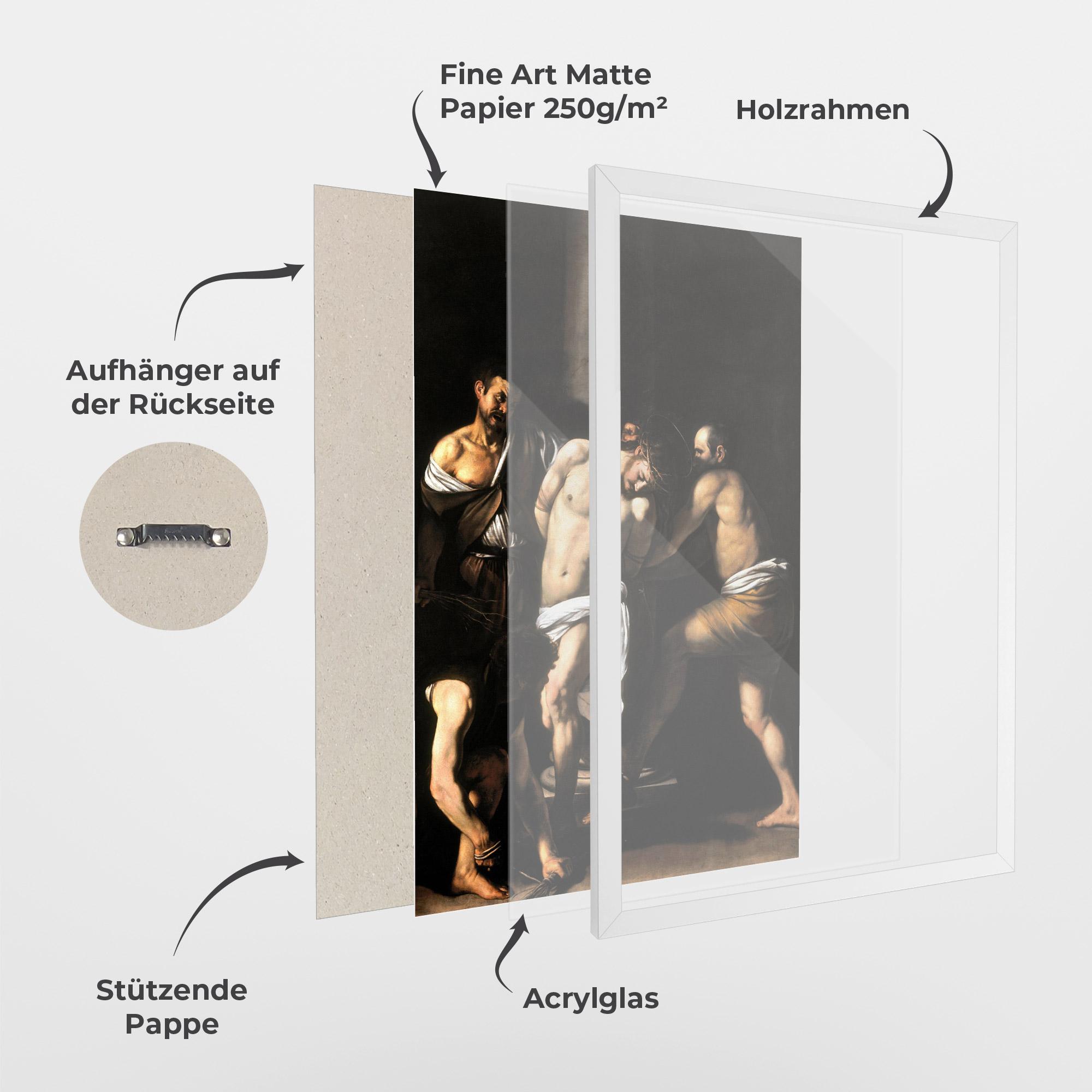 Gerahmte Poster The Flagellation Of Christ mockup 1