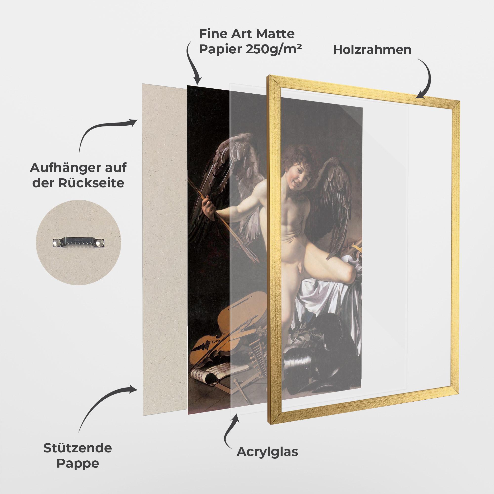 Gerahmte Poster Amor Vincet Omnia mockup 1