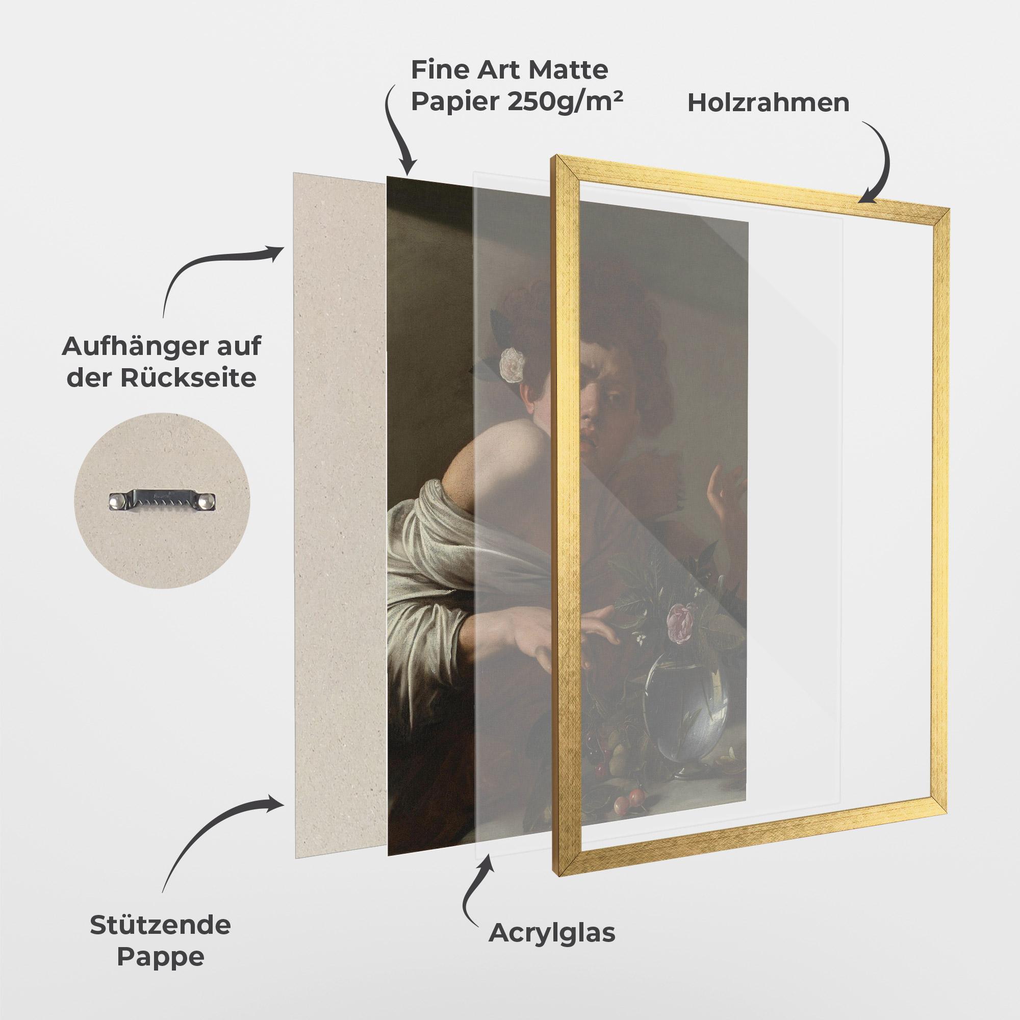 Gerahmte Poster Boy Bitten By A Lizard mockup 1