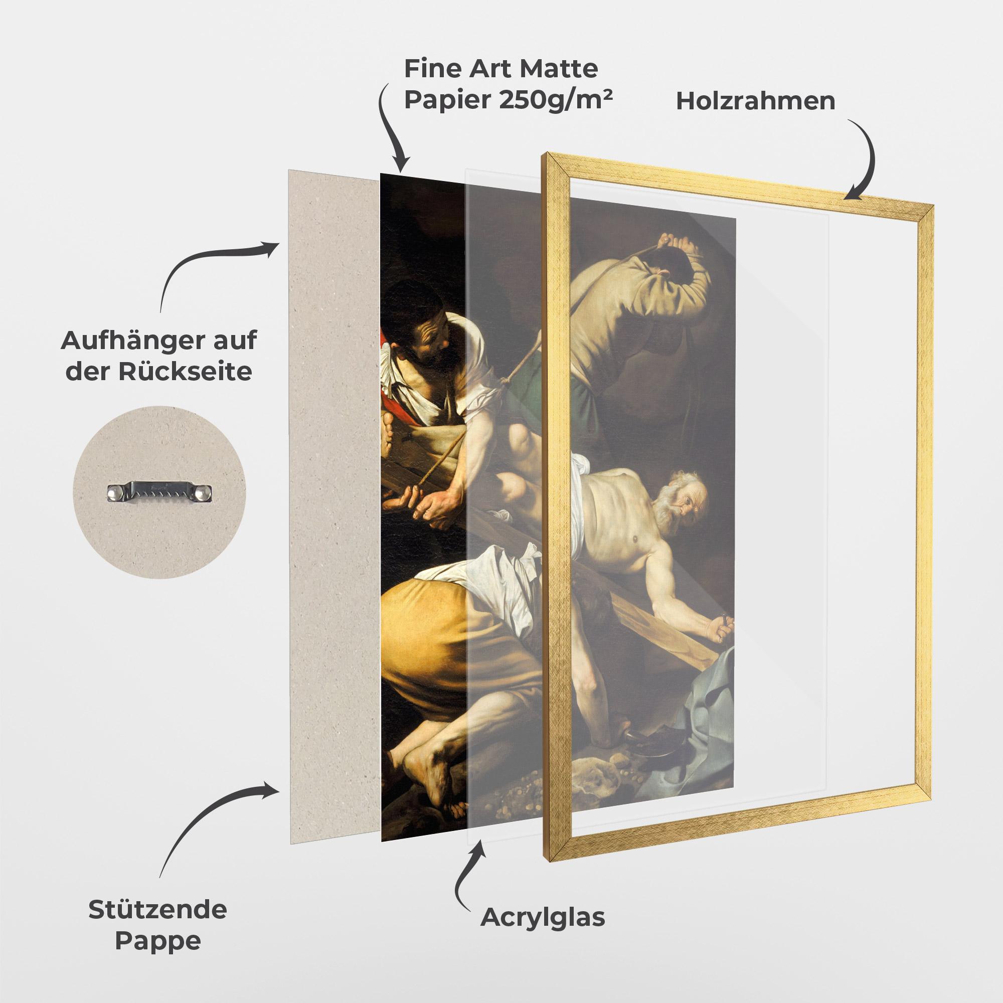 Gerahmte Poster Crucifixion Of Saint Peter mockup 1