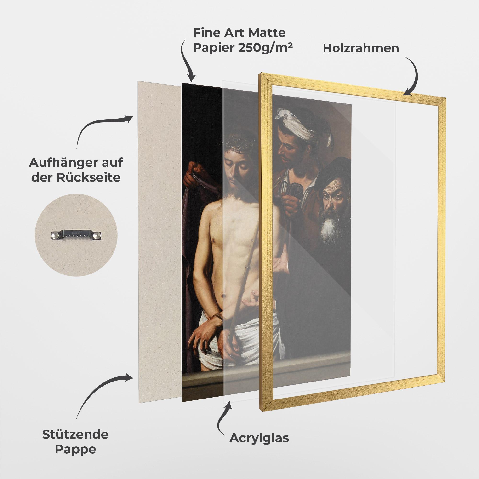 Gerahmte Poster Michelangelo Merisi mockup 1