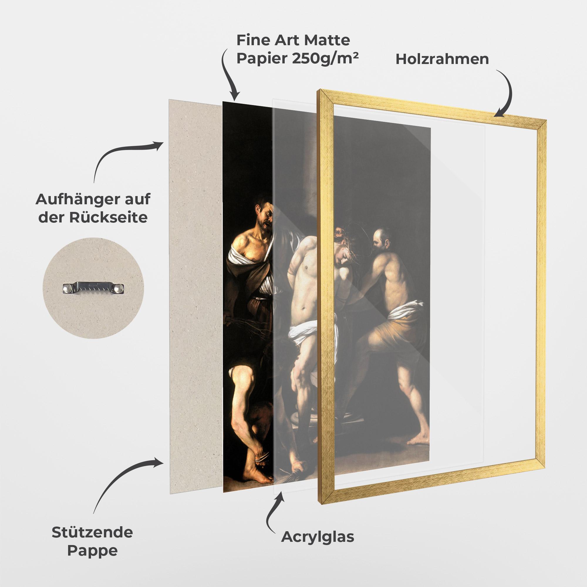 Gerahmte Poster The Flagellation Of Christ mockup 1