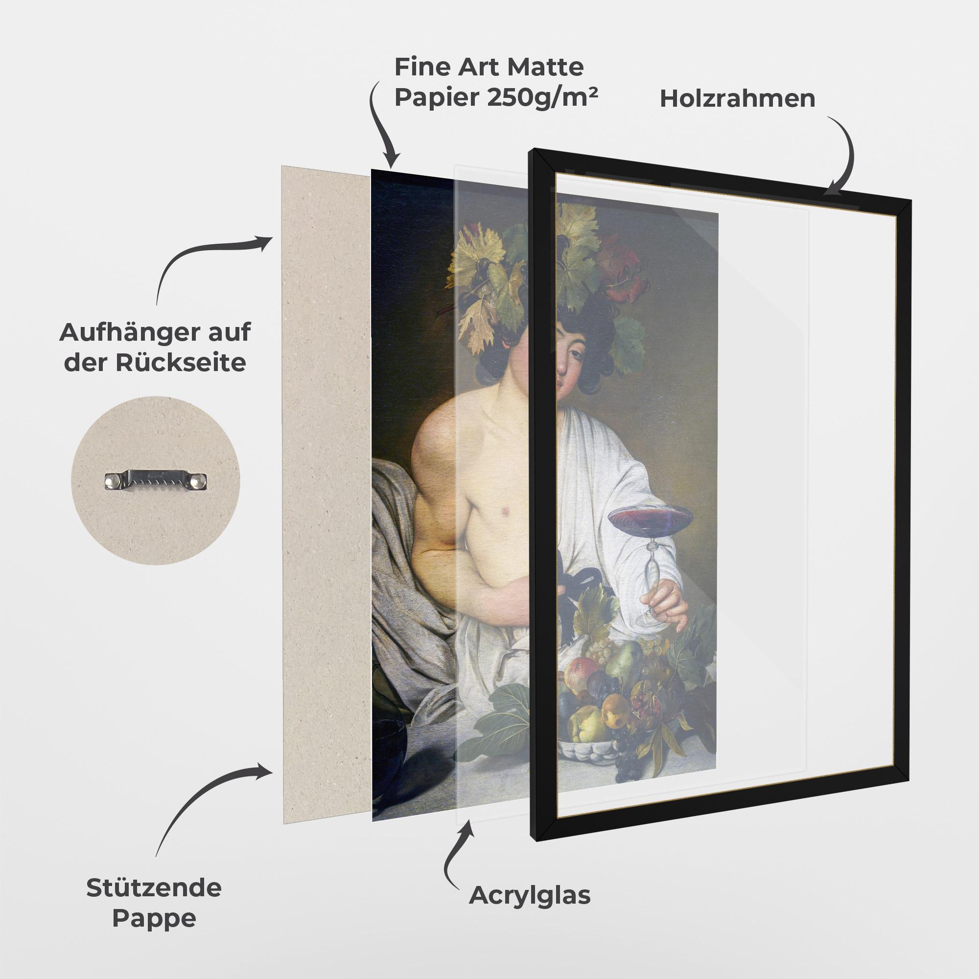 Gerahmte Poster Bacchus mockup 1