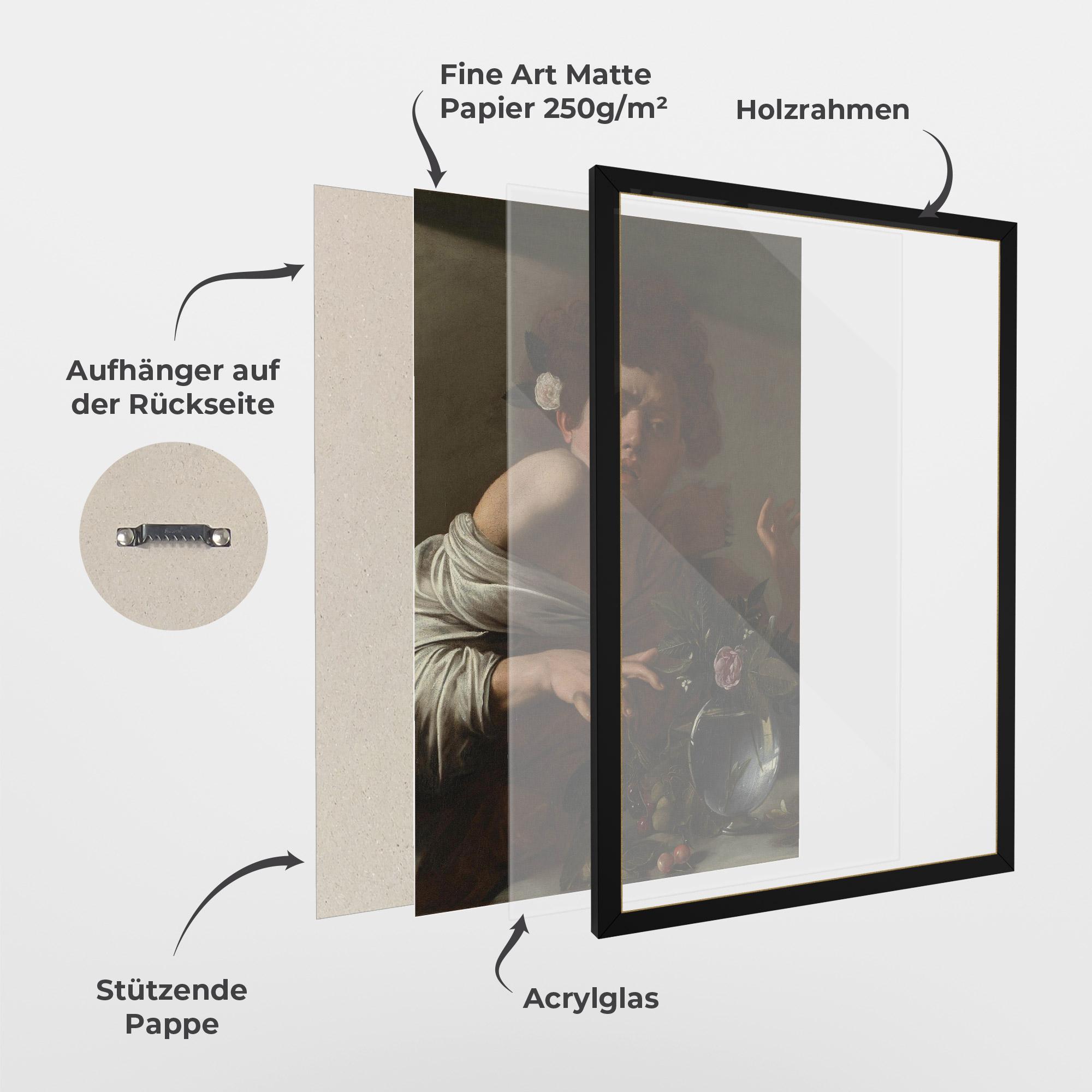 Gerahmte Poster Boy Bitten By A Lizard mockup 1