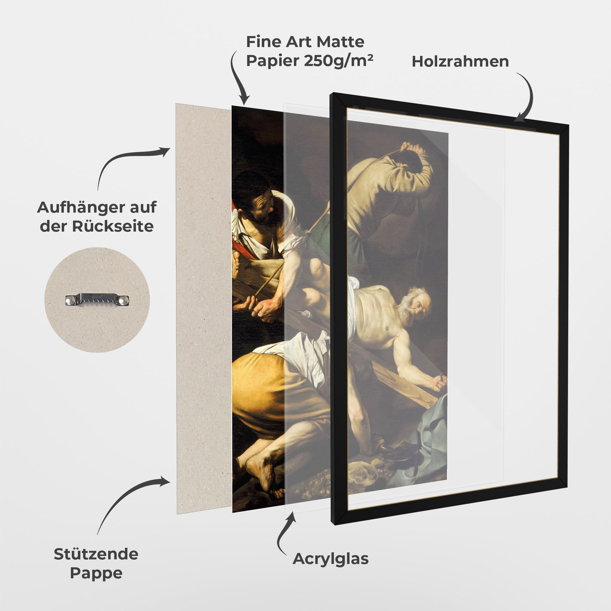 Gerahmte Poster Crucifixion Of Saint Peter mockup 1