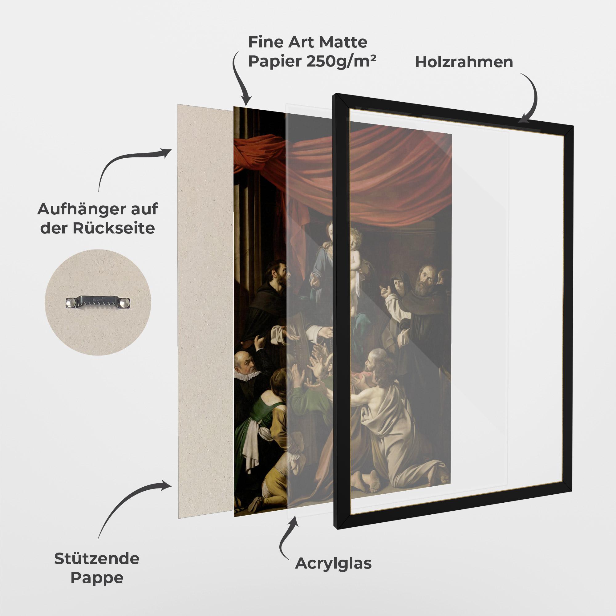 Gerahmte Poster Madonna Of The Rosary mockup 1