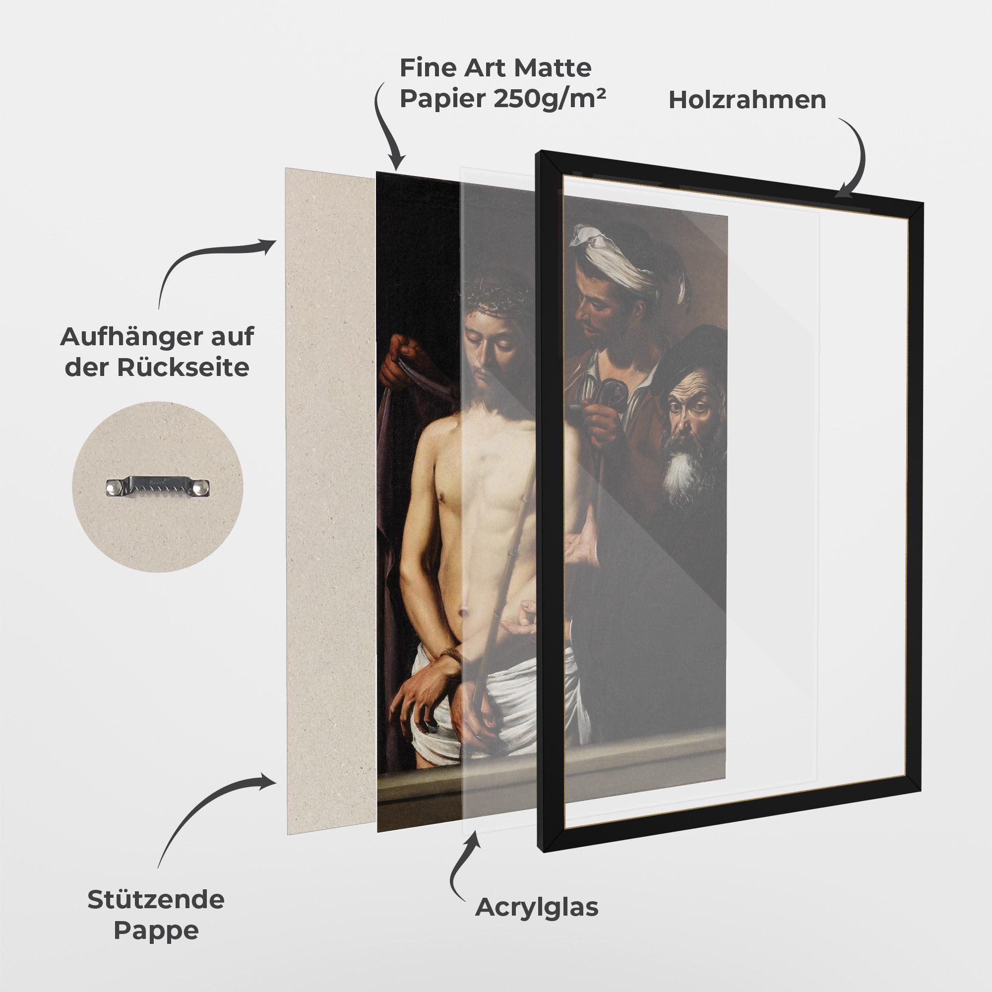 Gerahmte Poster Michelangelo Merisi mockup 1