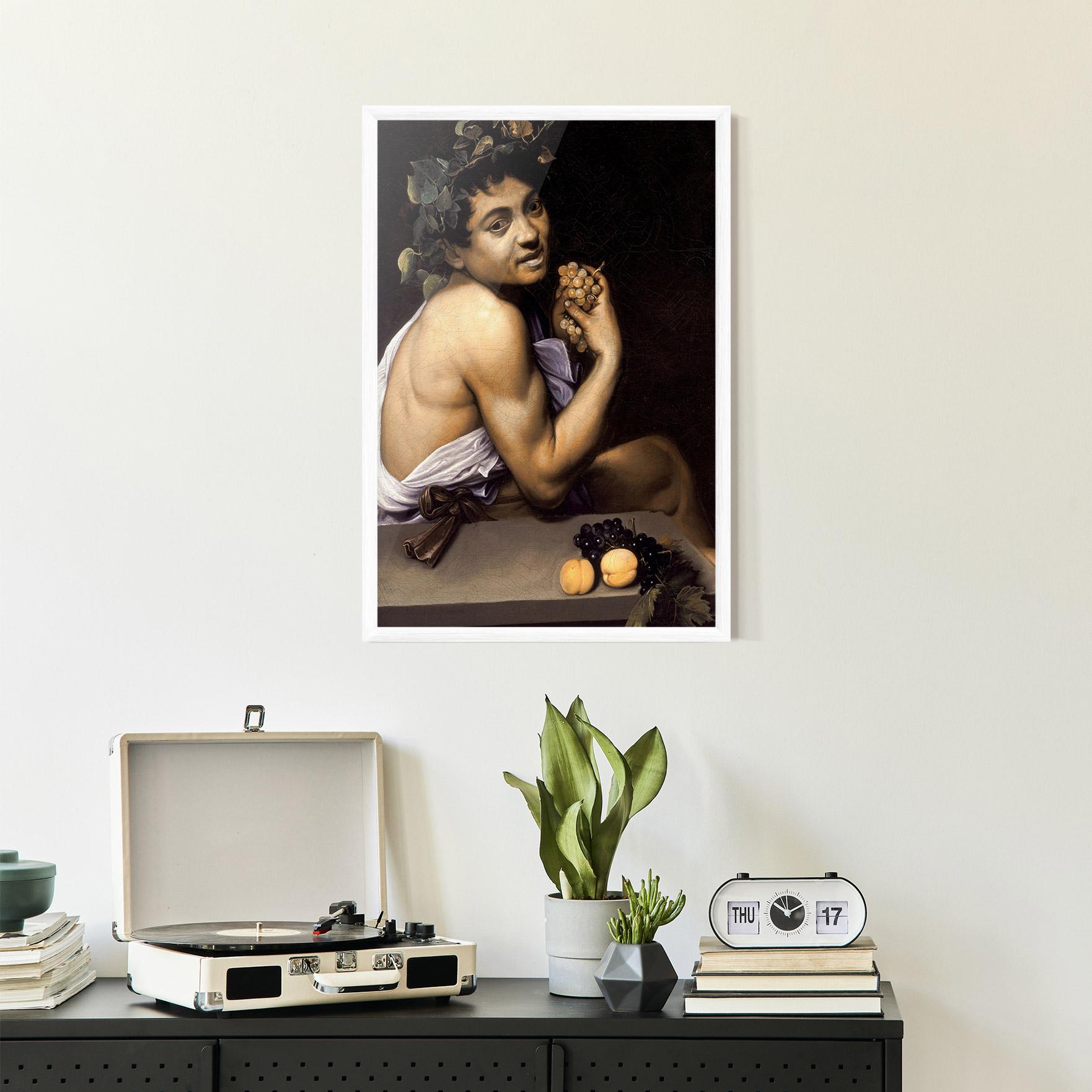Gerahmte Poster Young Sick Bacchus mockup 2