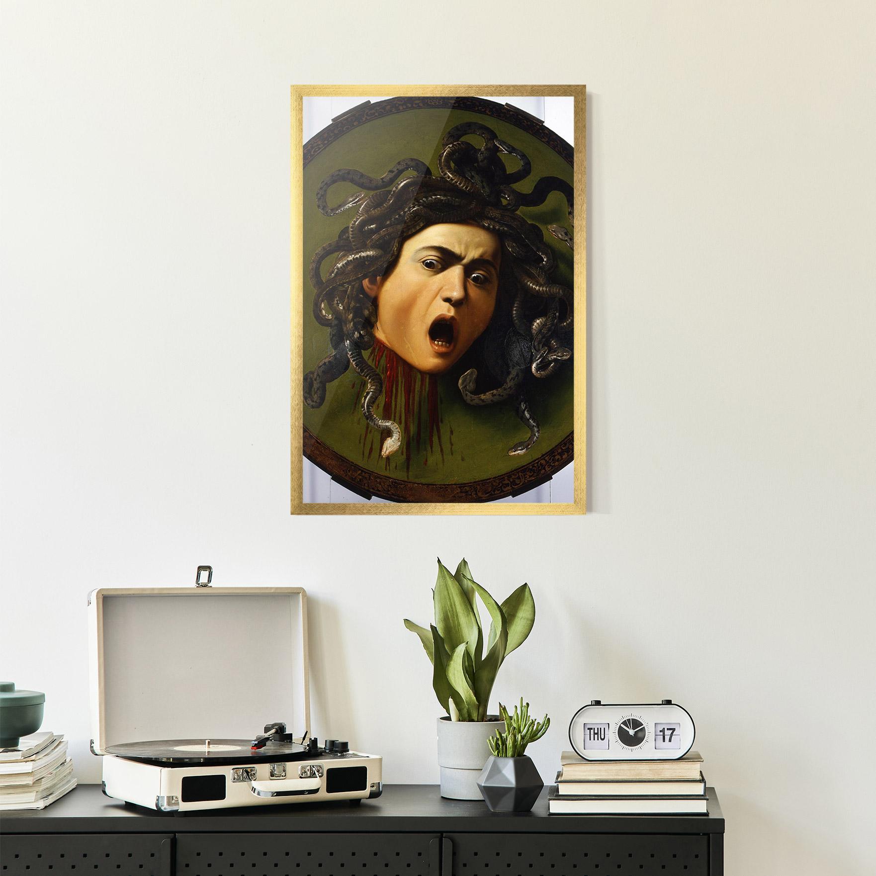 Gerahmte Poster Caravaggio Medusa mockup 2